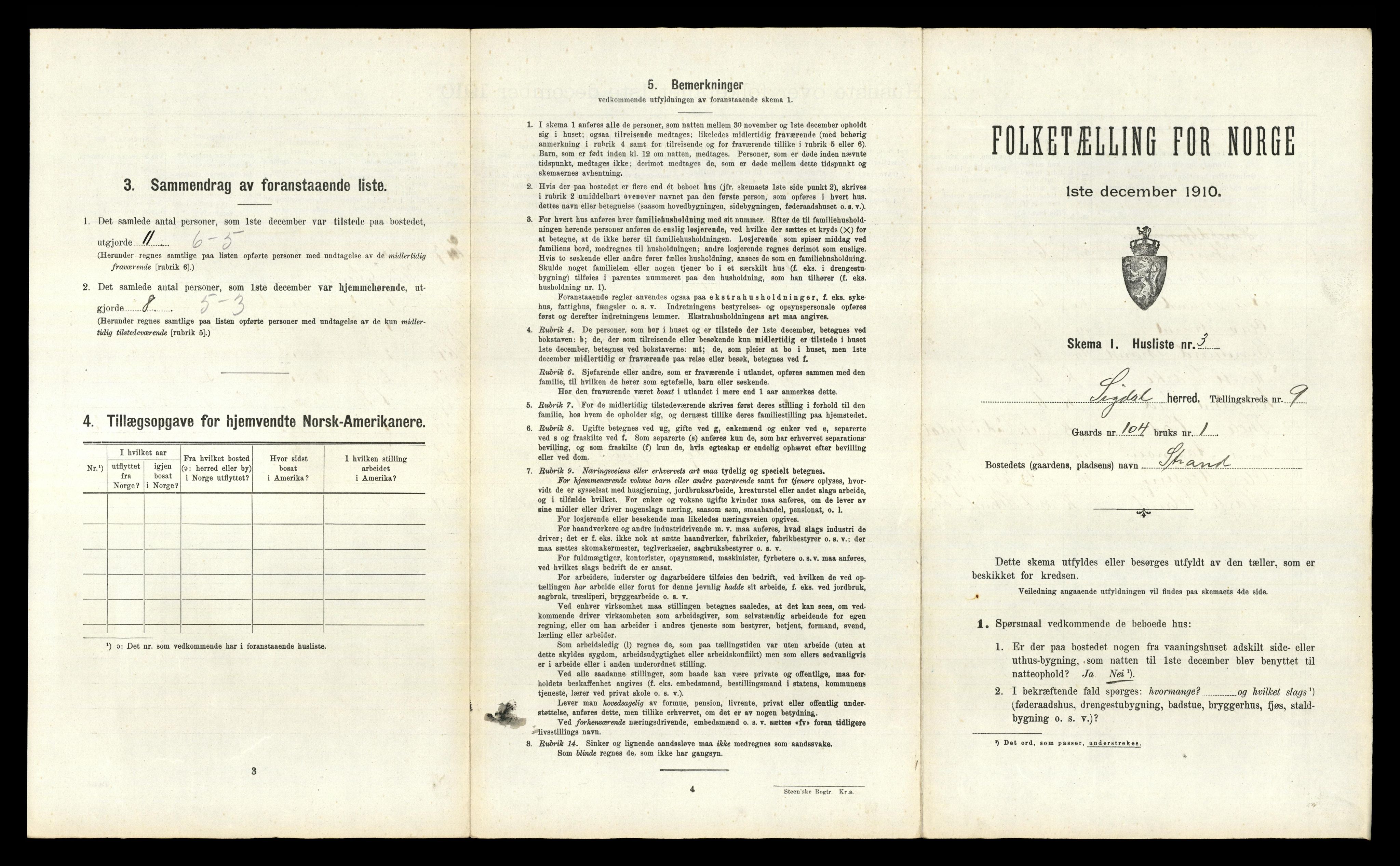 RA, Folketelling 1910 for 0621 Sigdal herred, 1910, s. 932