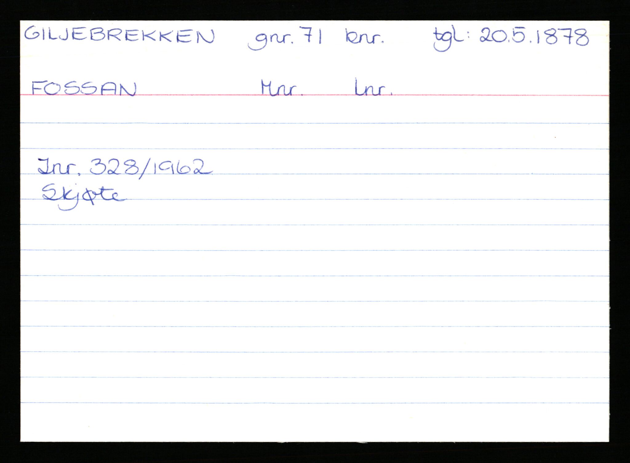 Statsarkivet i Stavanger, AV/SAST-A-101971/03/Y/Yk/L0012: Registerkort sortert etter gårdsnavn: Førlandsheien - Gjerde, 1750-1930, s. 371