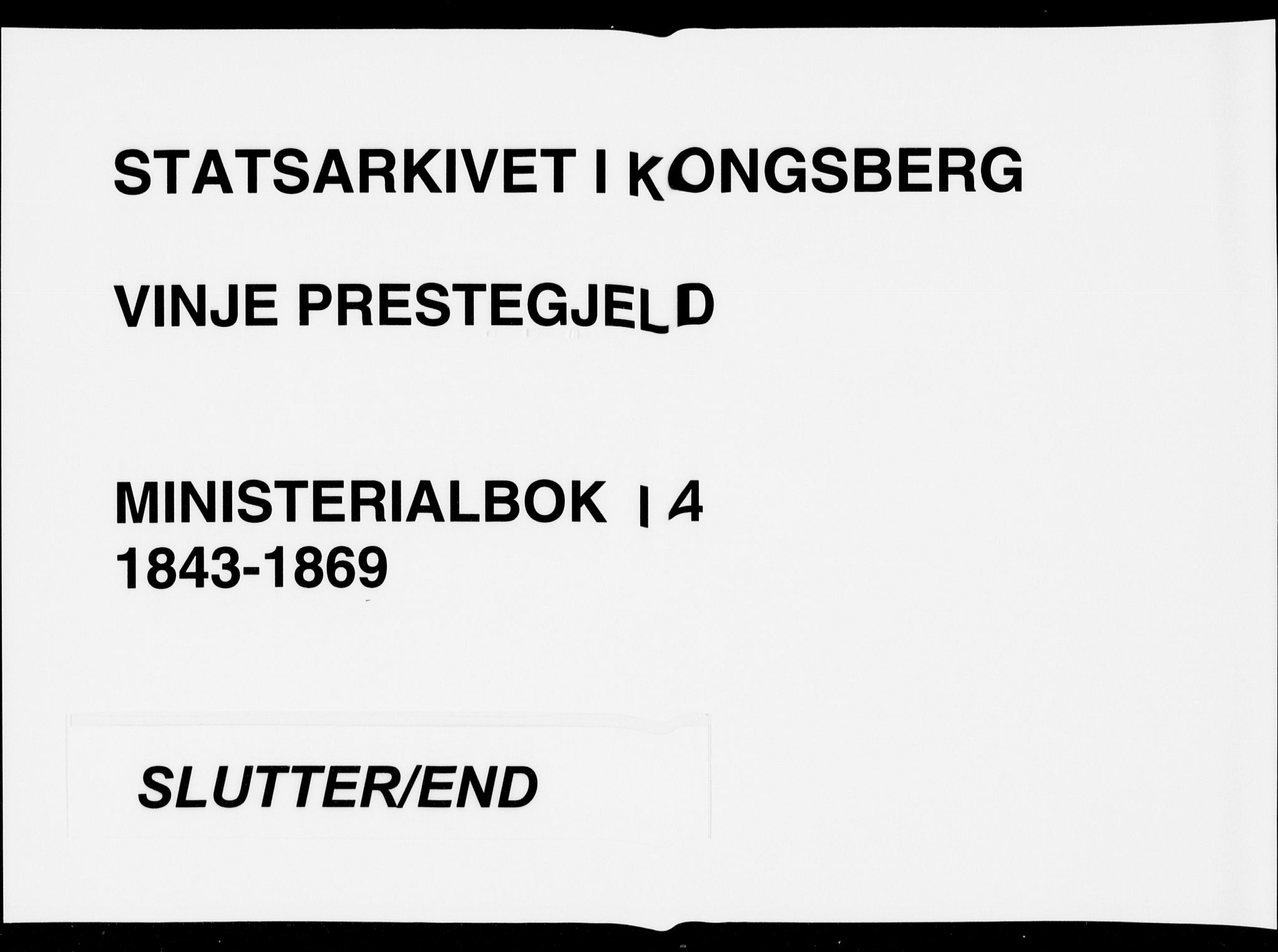 Vinje kirkebøker, SAKO/A-312/F/Fa/L0004: Ministerialbok nr. I 4, 1843-1869