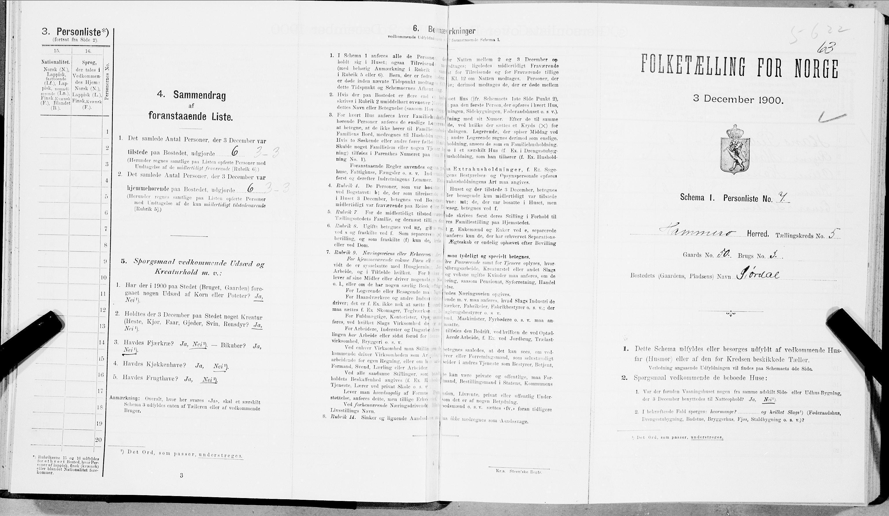 SAT, Folketelling 1900 for 1849 Hamarøy herred, 1900, s. 552