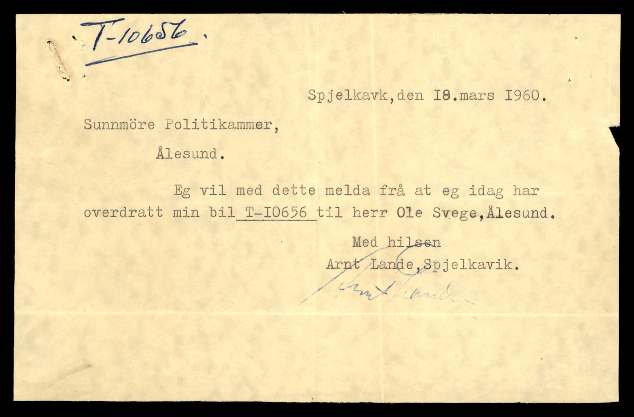 Møre og Romsdal vegkontor - Ålesund trafikkstasjon, AV/SAT-A-4099/F/Fe/L0022: Registreringskort for kjøretøy T 10584 - T 10694, 1927-1998, s. 2057