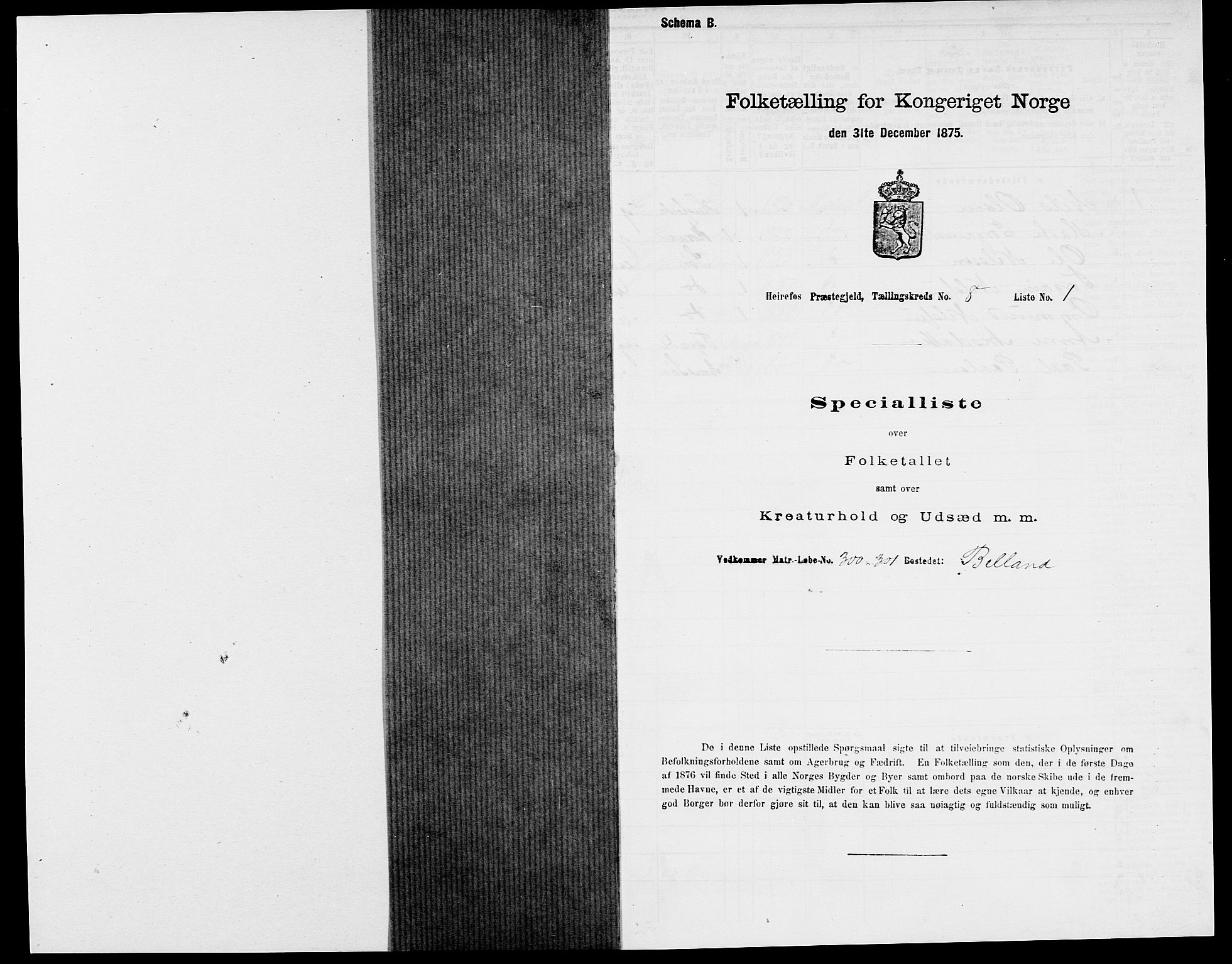 SAK, Folketelling 1875 for 0933P Herefoss prestegjeld, 1875, s. 624