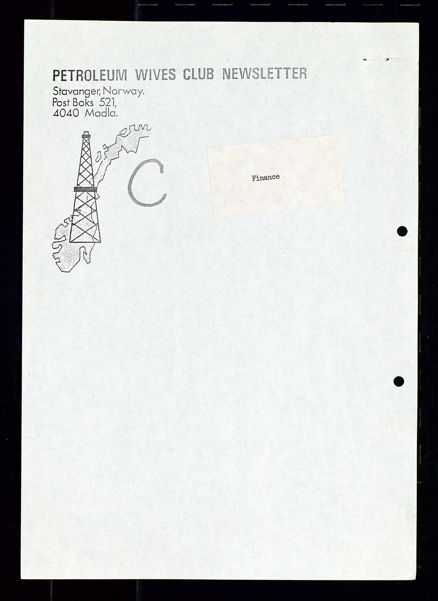 PA 1547 - Petroleum Wives Club, SAST/A-101974/X/Xa/L0002: Newsletter, 1979-1987