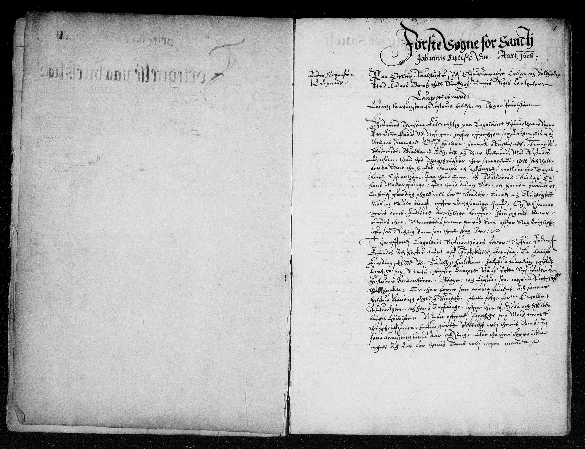 Christiania lagting, AV/SAO-A-11131/F/Fa/L0002: Tingbok, 1608-1609, s. 0-1