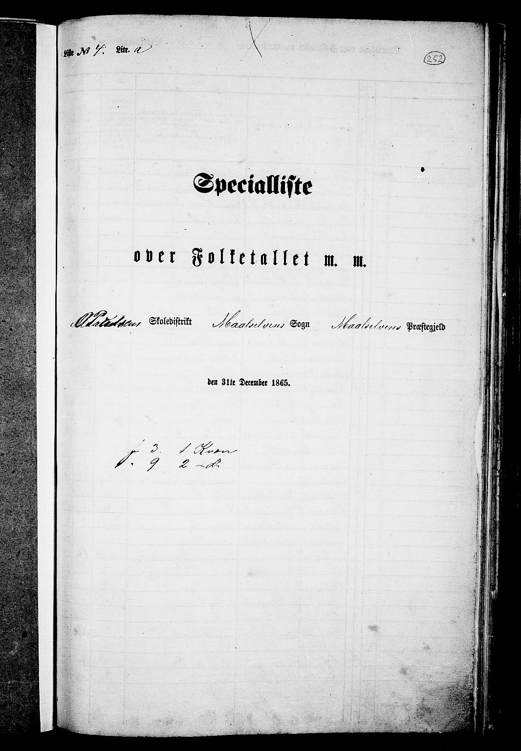 RA, Folketelling 1865 for 1924P Målselv prestegjeld, 1865, s. 78