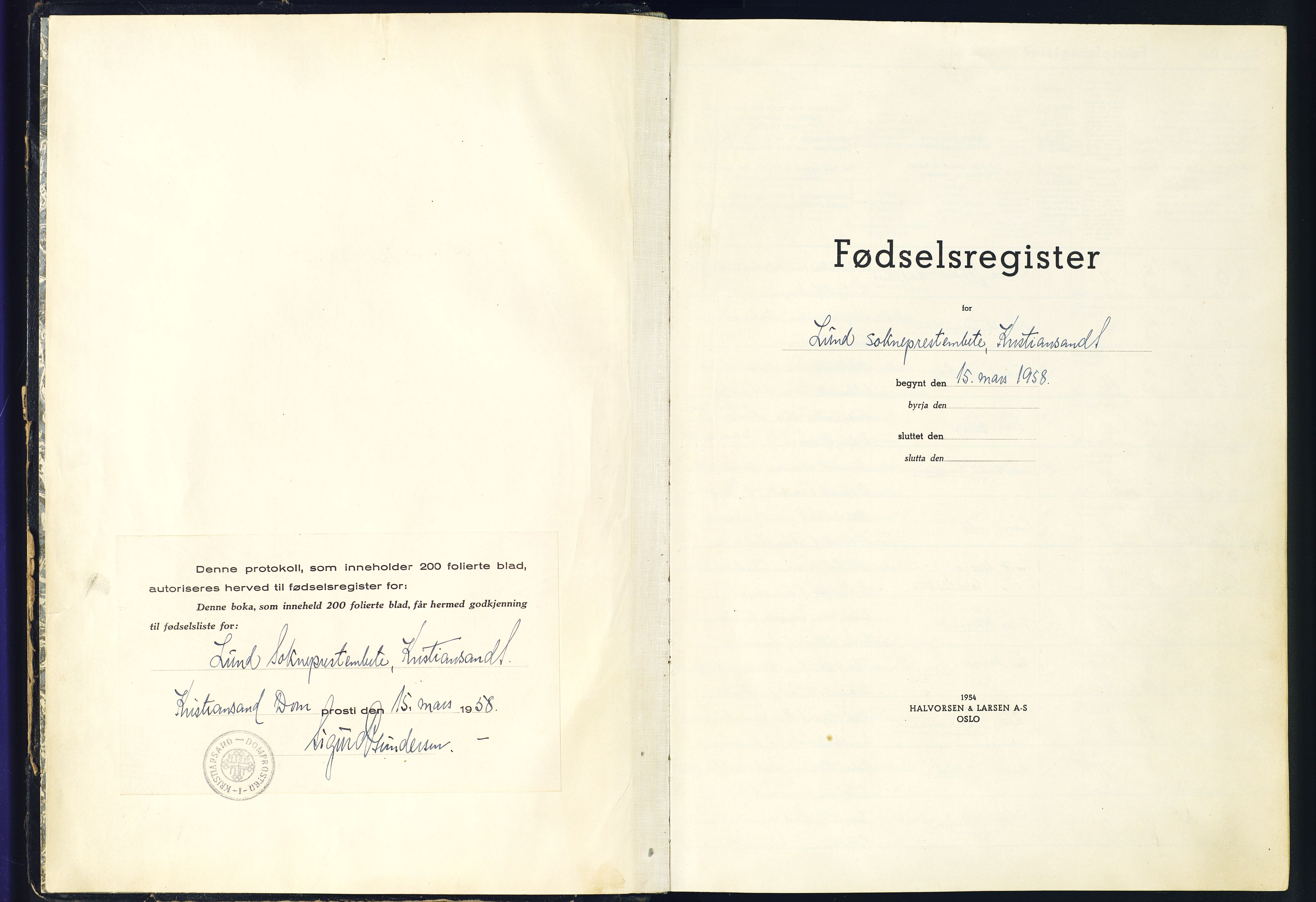 Lund sokneprestkontor, SAK/1111-0028/J/Ja/L0002: Fødselsregister nr. 2, 1958-1970