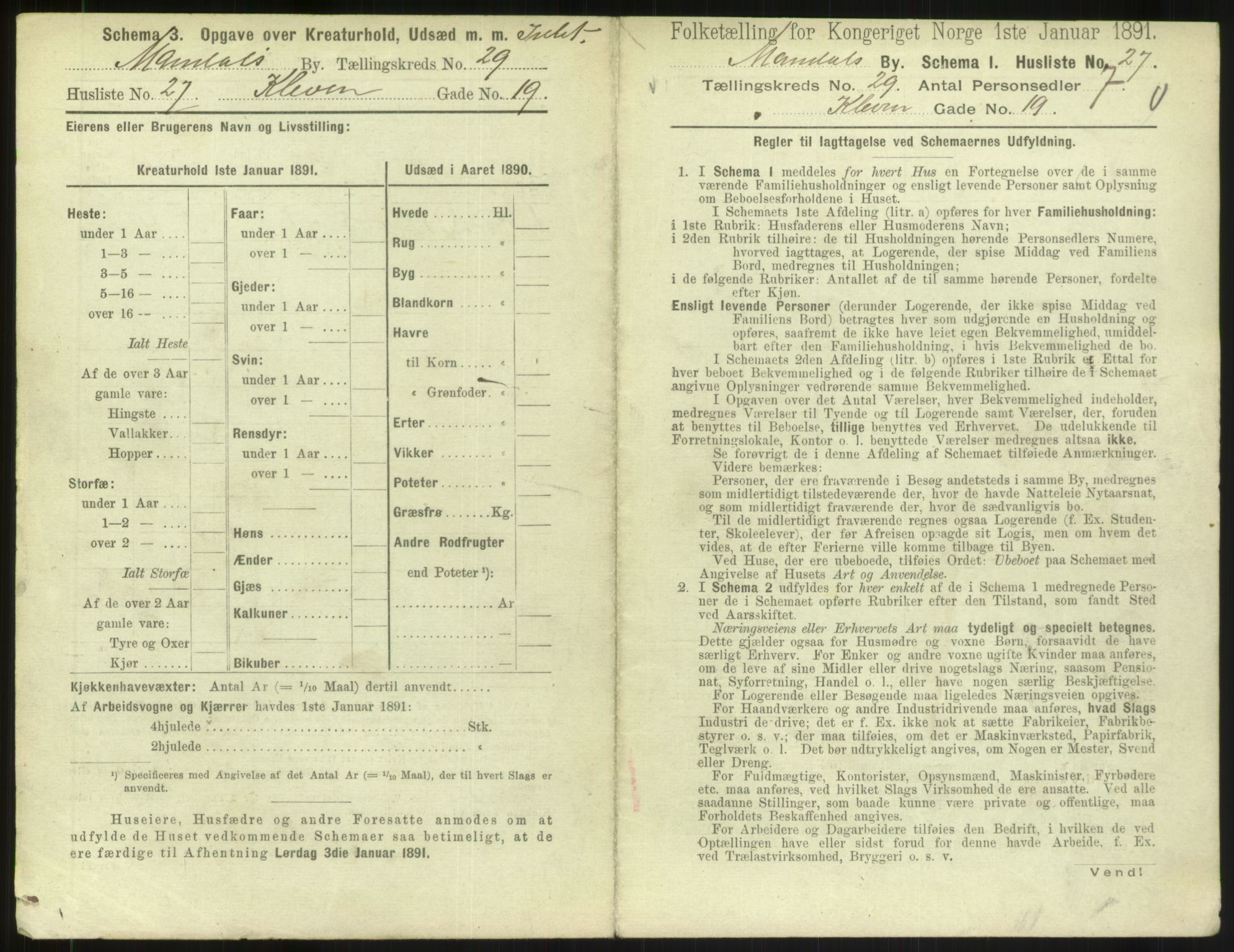 RA, Folketelling 1891 for 1002 Mandal ladested, 1891, s. 1343