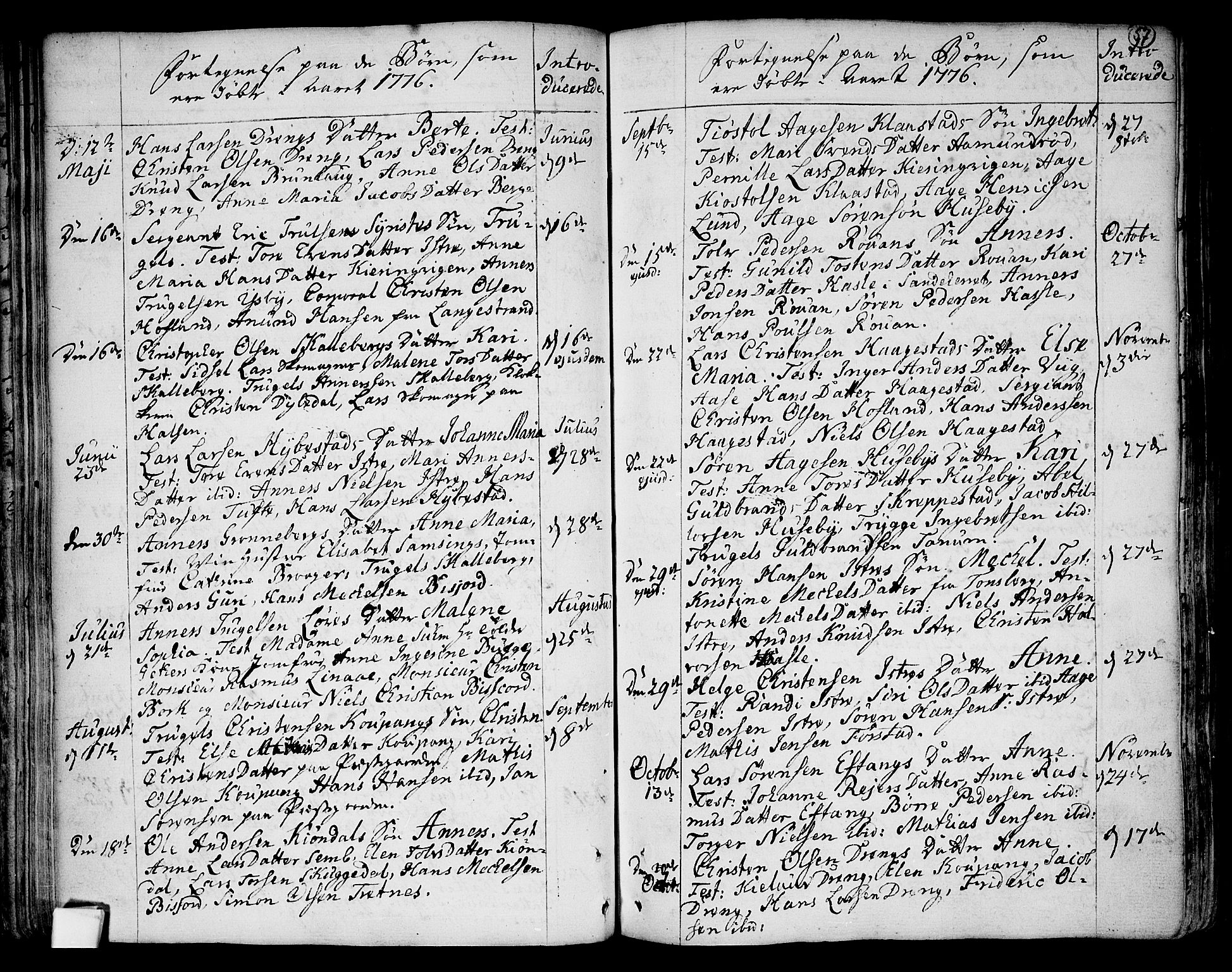Tjølling kirkebøker, SAKO/A-60/F/Fa/L0003: Ministerialbok nr. 3, 1735-1778, s. 57