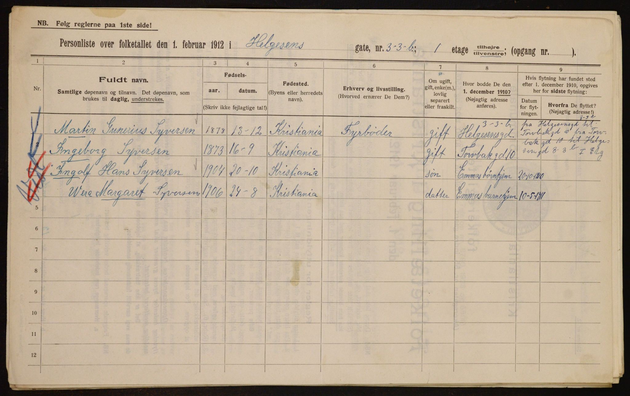 OBA, Kommunal folketelling 1.2.1912 for Kristiania, 1912, s. 37822