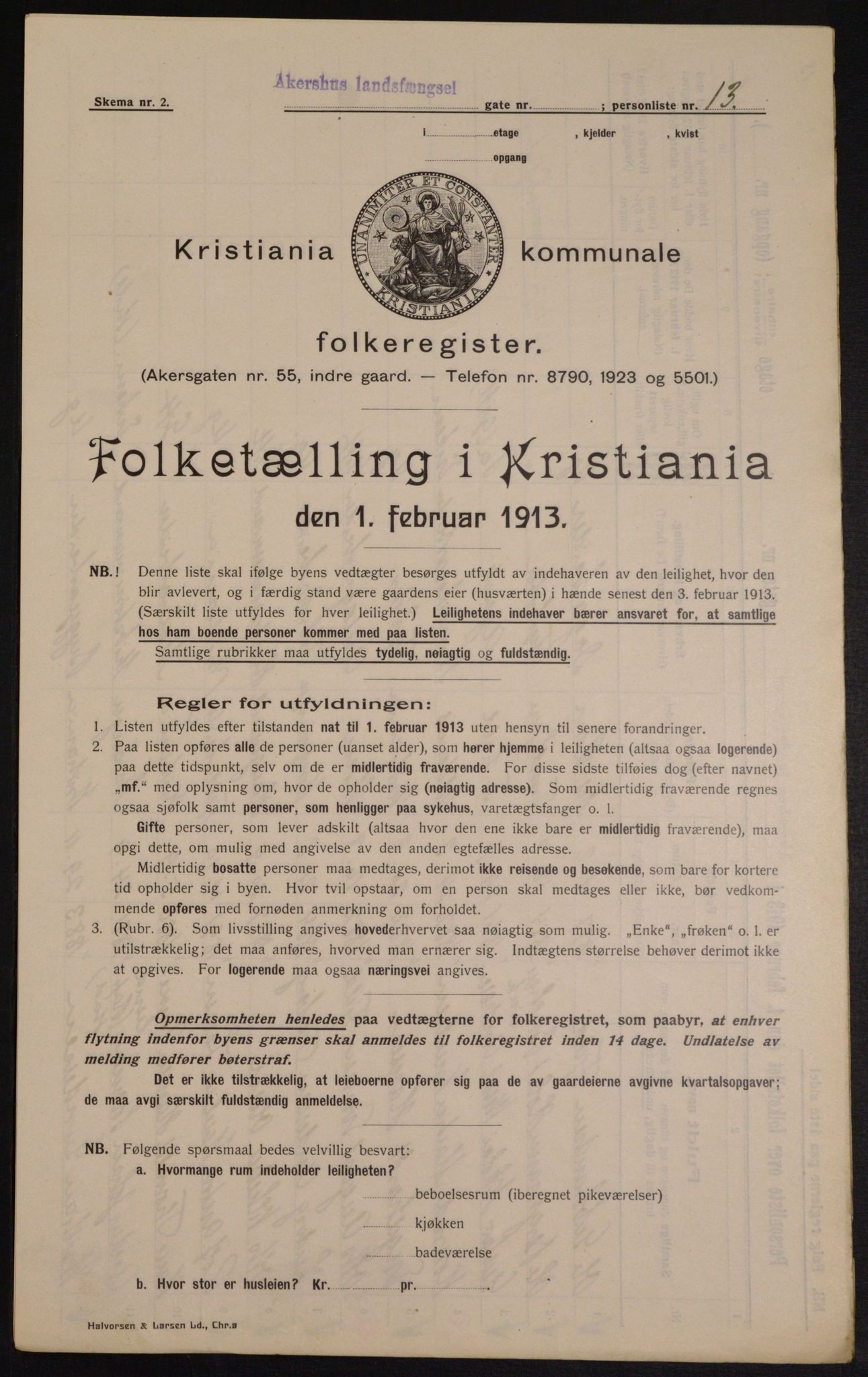 OBA, Kommunal folketelling 1.2.1913 for Kristiania, 1913, s. 24213