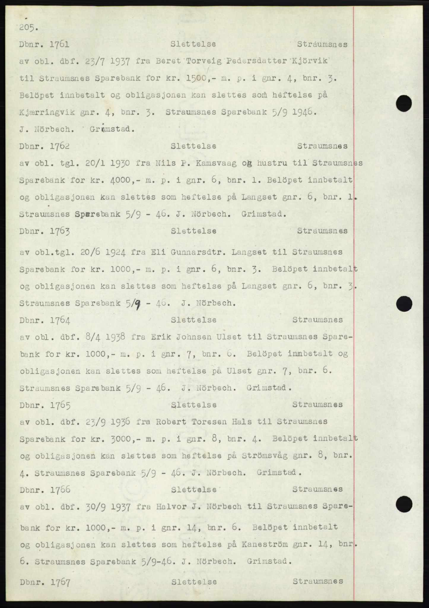 Nordmøre sorenskriveri, SAT/A-4132/1/2/2Ca: Pantebok nr. C82b, 1946-1951, Dagboknr: 1761/1946