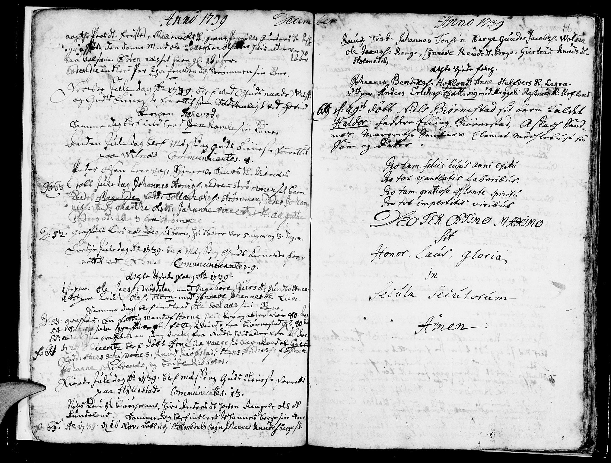 Askvoll sokneprestembete, AV/SAB-A-79501/H/Haa/Haaa/L0007: Ministerialbok nr. A 7, 1739-1748, s. 16