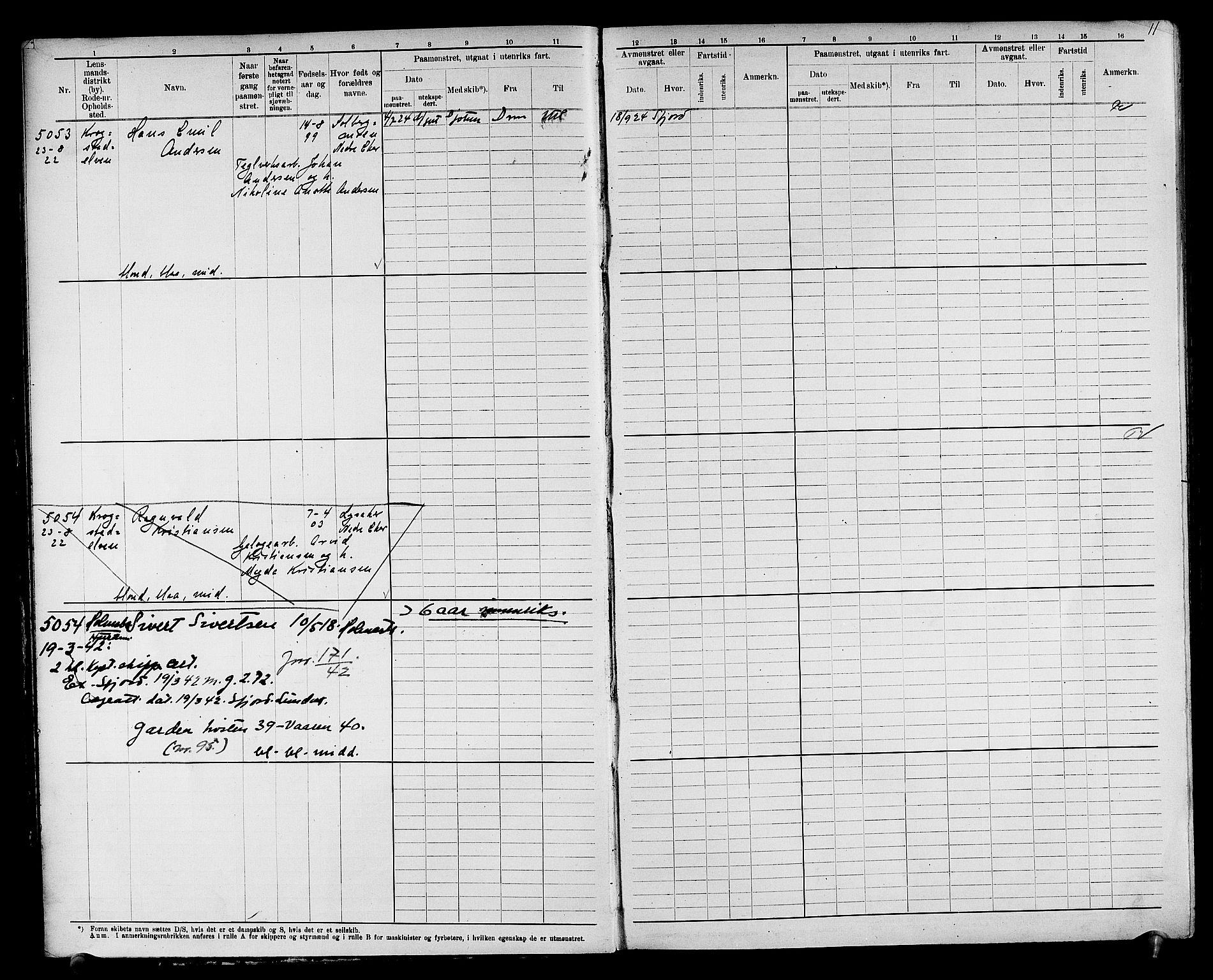 Drammen innrulleringsdistrikt, AV/SAKO-A-781/F/Fc/L0007: Hovedrulle, 1922, s. 13