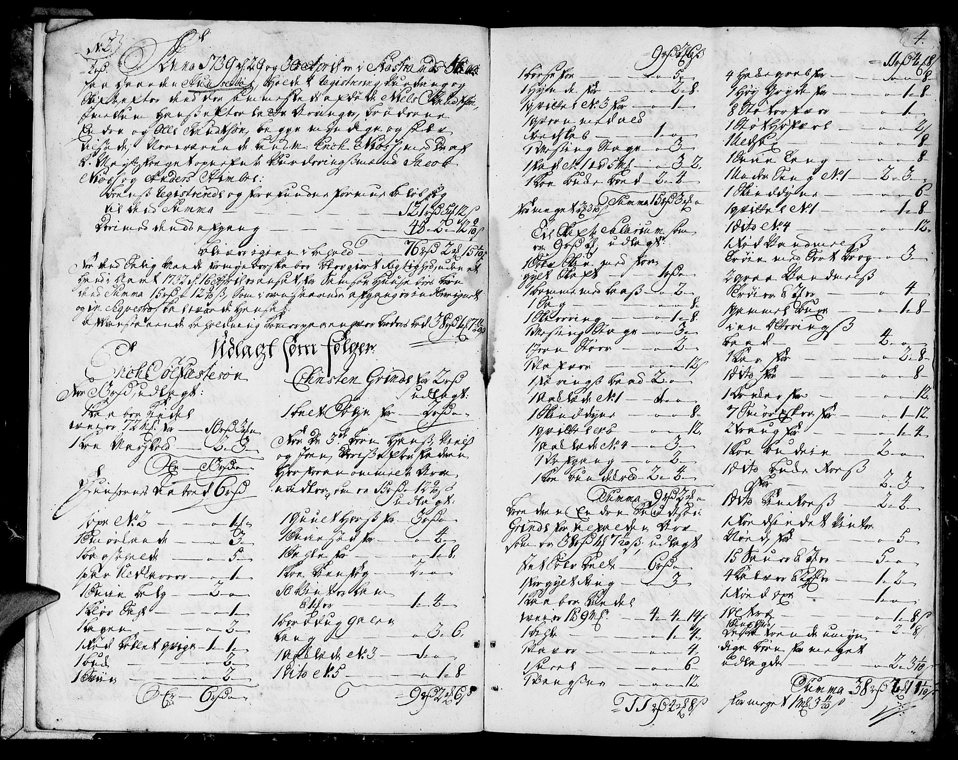 Ytre Sogn tingrett, AV/SAB-A-2601/1/H/Ha/L0005: Skifteprotokoll, 1738-1739, s. 3b-4a
