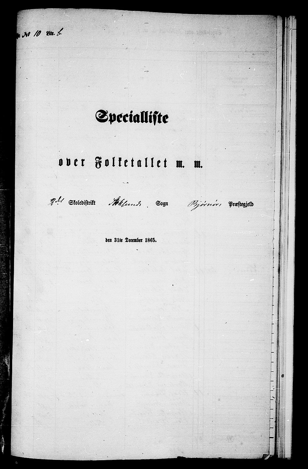 RA, Folketelling 1865 for 1632P Bjørnør prestegjeld, 1865, s. 149