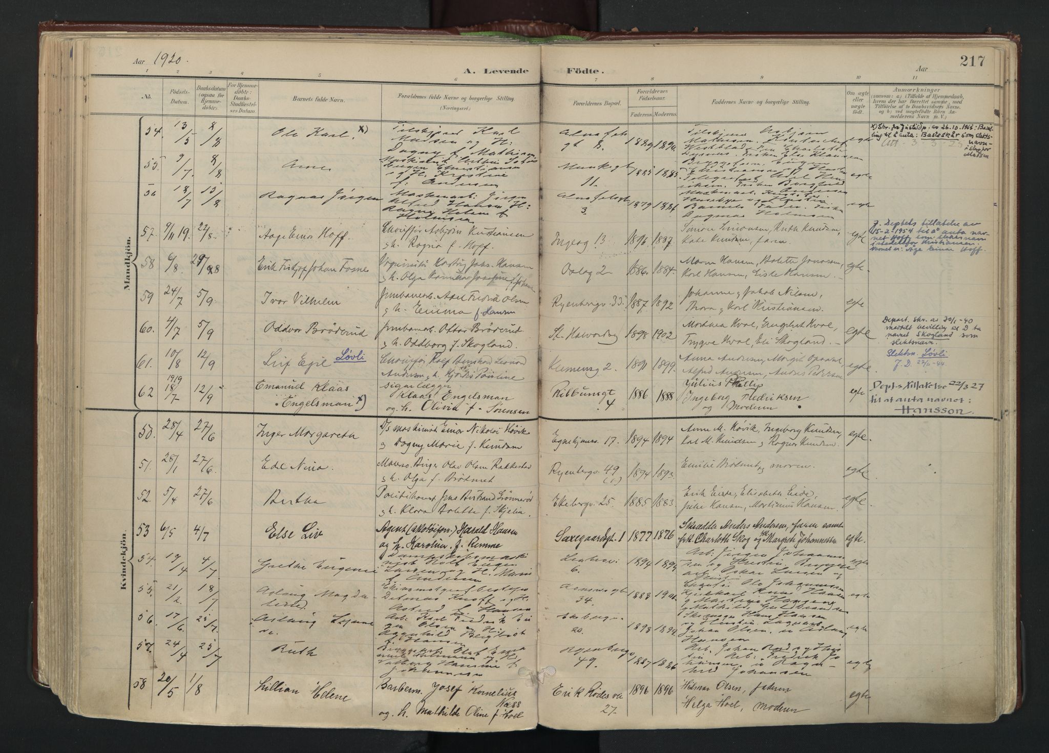 Gamlebyen prestekontor Kirkebøker, AV/SAO-A-10884/F/Fa/L0010: Ministerialbok nr. 10, 1895-1935, s. 217