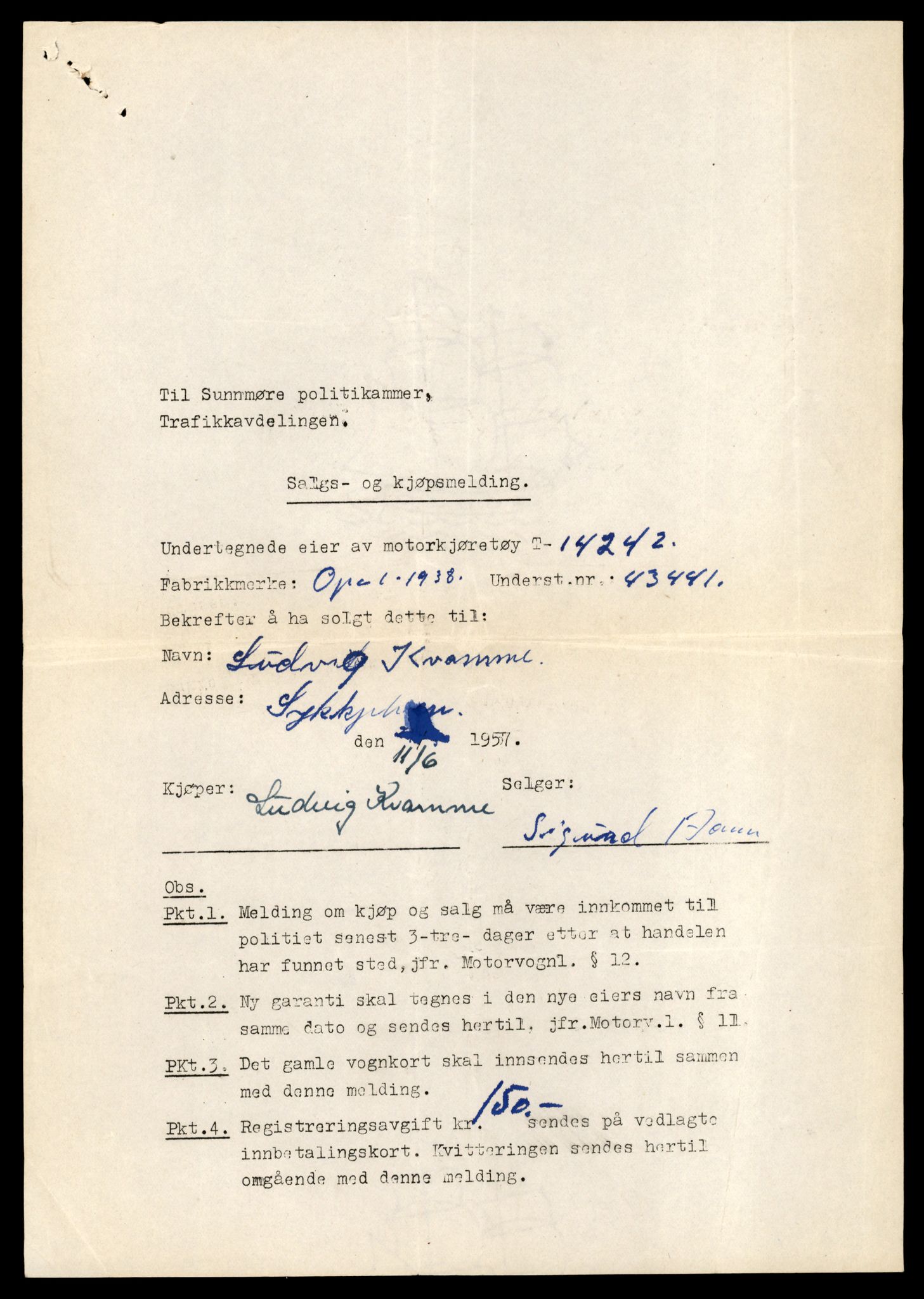 Møre og Romsdal vegkontor - Ålesund trafikkstasjon, AV/SAT-A-4099/F/Fe/L0044: Registreringskort for kjøretøy T 14205 - T 14319, 1927-1998, s. 1112