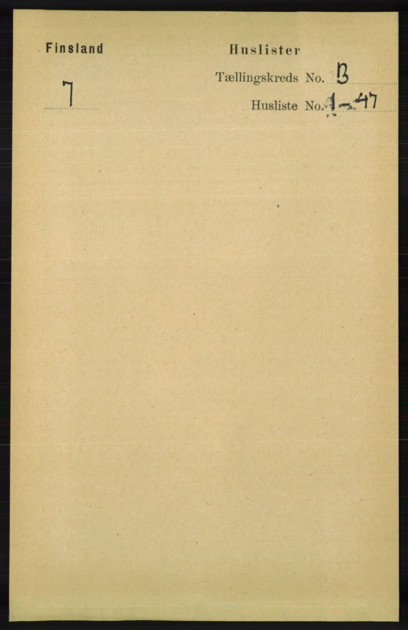RA, Folketelling 1891 for 1023 Finsland herred, 1891, s. 722