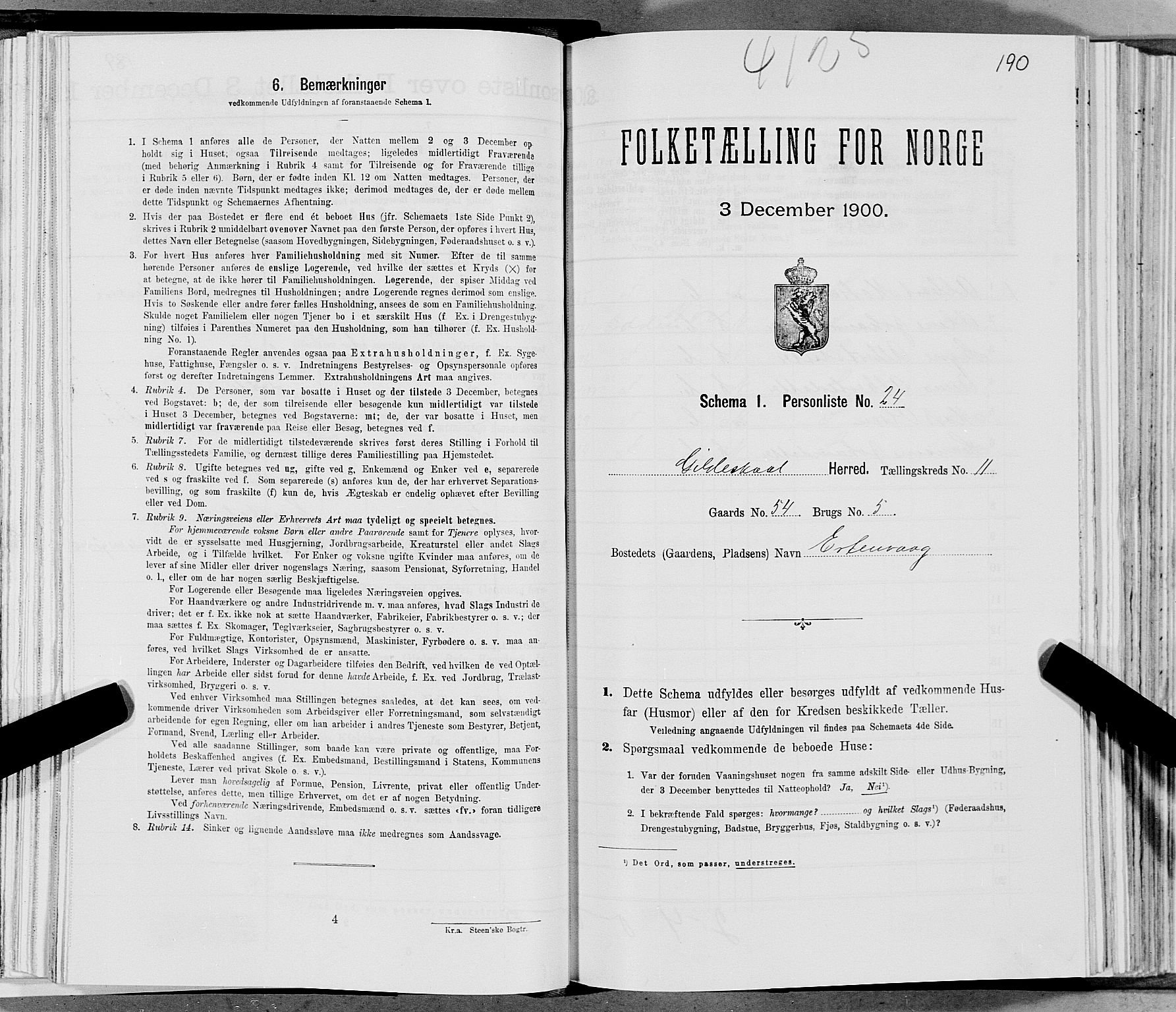 SAT, Folketelling 1900 for 1838 Gildeskål herred, 1900, s. 1173