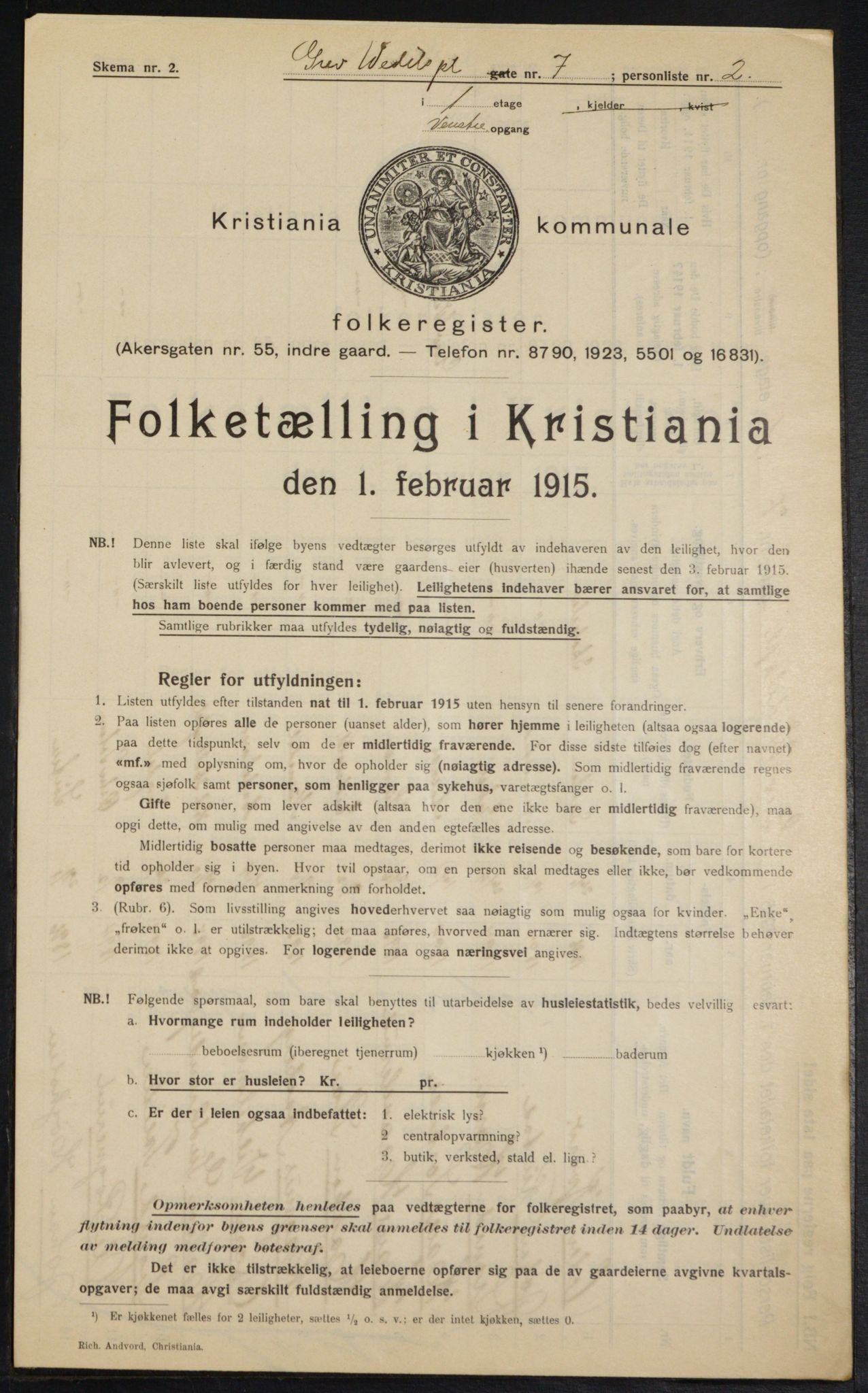 OBA, Kommunal folketelling 1.2.1915 for Kristiania, 1915, s. 29569