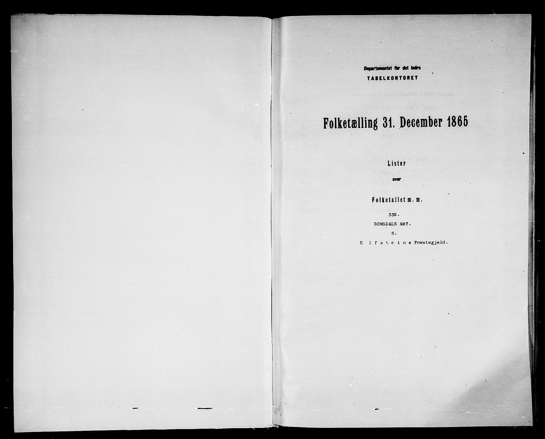RA, Folketelling 1865 for 1516P Ulstein prestegjeld, 1865, s. 3