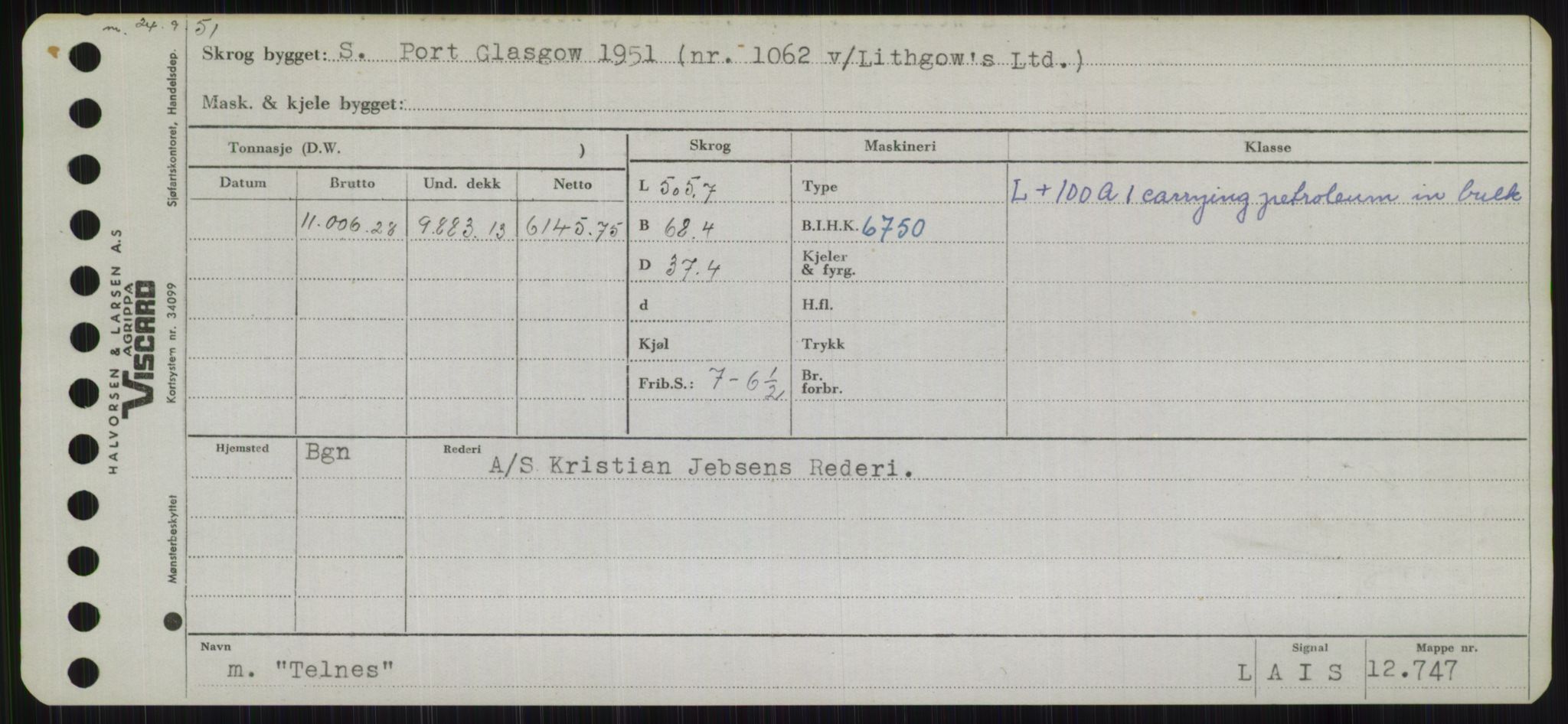 Sjøfartsdirektoratet med forløpere, Skipsmålingen, RA/S-1627/H/Hb/L0005: Fartøy, T-Å, s. 71