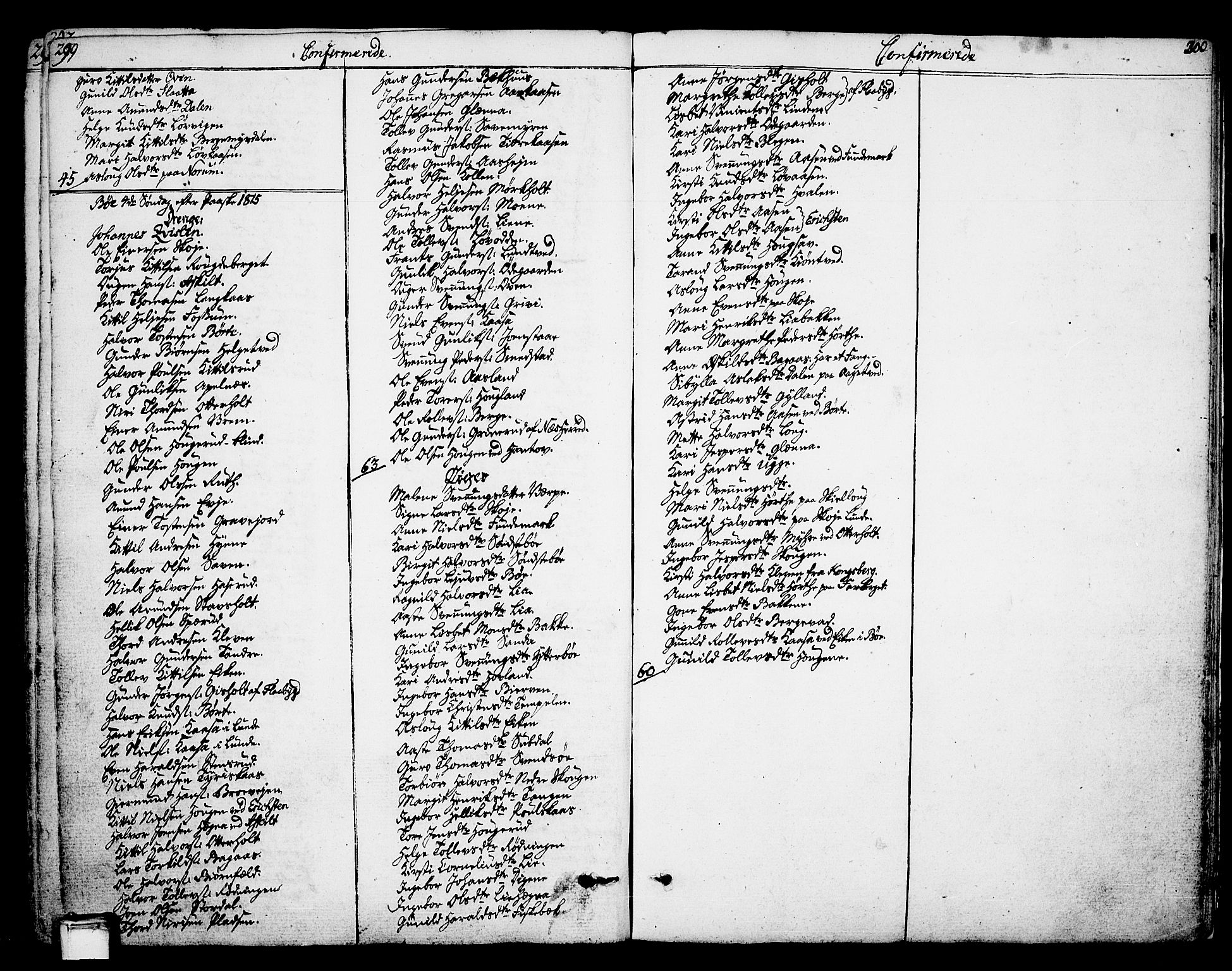 Bø kirkebøker, AV/SAKO-A-257/F/Fa/L0005: Ministerialbok nr. 5, 1785-1815, s. 299-300