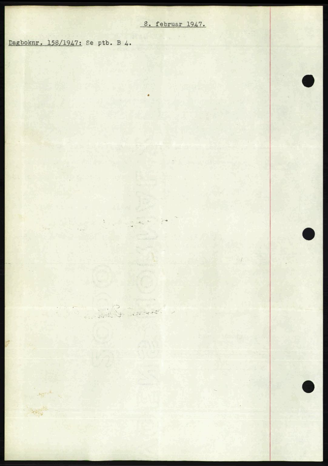 Nedenes sorenskriveri, SAK/1221-0006/G/Gb/Gba/L0056: Pantebok nr. A8, 1946-1947, Dagboknr: 158/1947