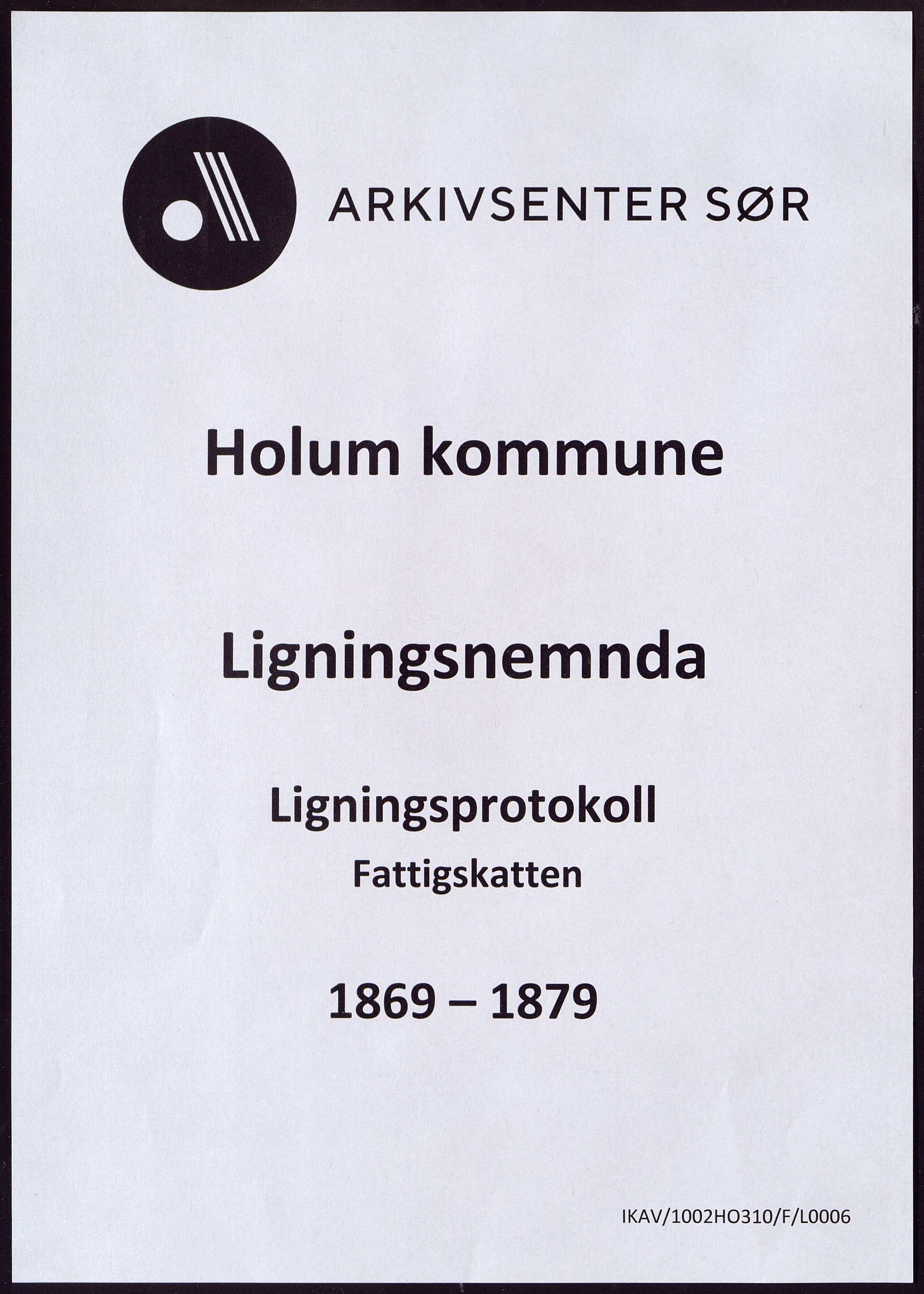 Holum kommune - Ligningskommisjonen/Nemnda, IKAV/1002HO310/F/L0006: Ligningsprotokoll fattigkassen, 1869-1879