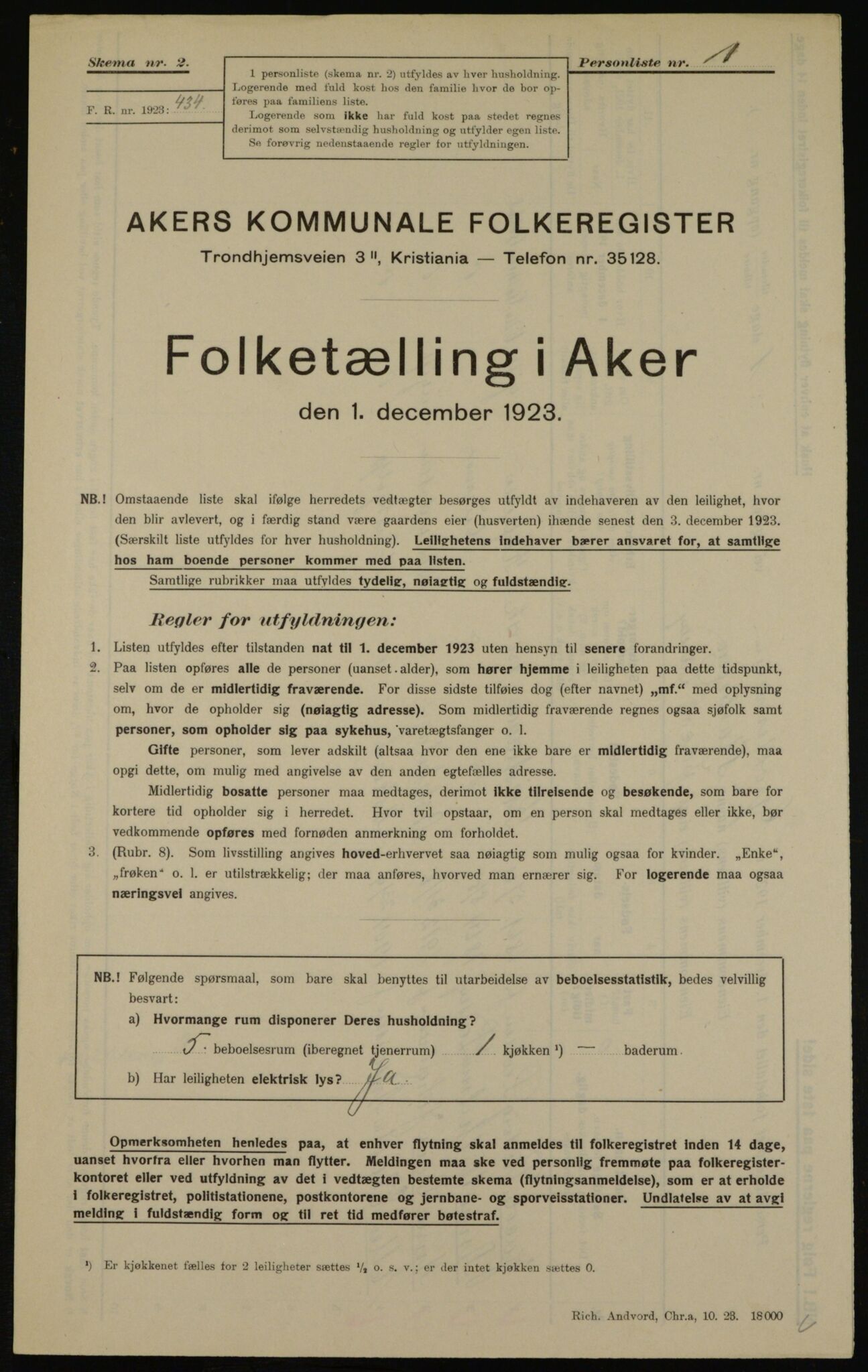 , Kommunal folketelling 1.12.1923 for Aker, 1923, s. 39229