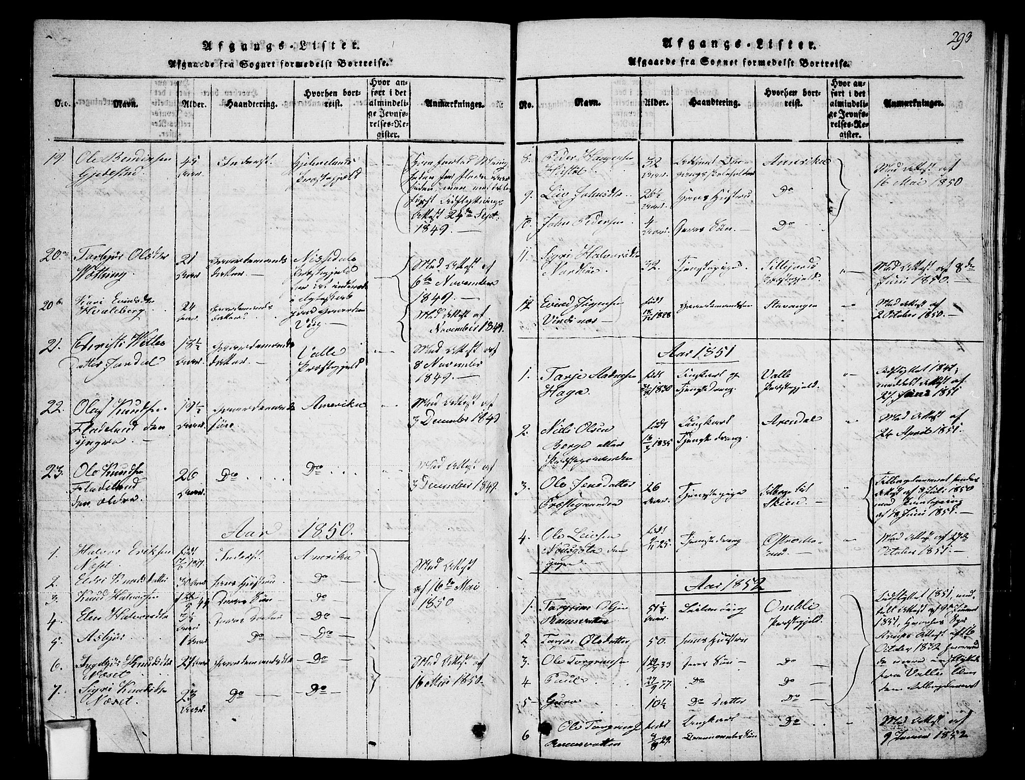 Fyresdal kirkebøker, AV/SAKO-A-263/G/Ga/L0002: Klokkerbok nr. I 2, 1815-1857, s. 293