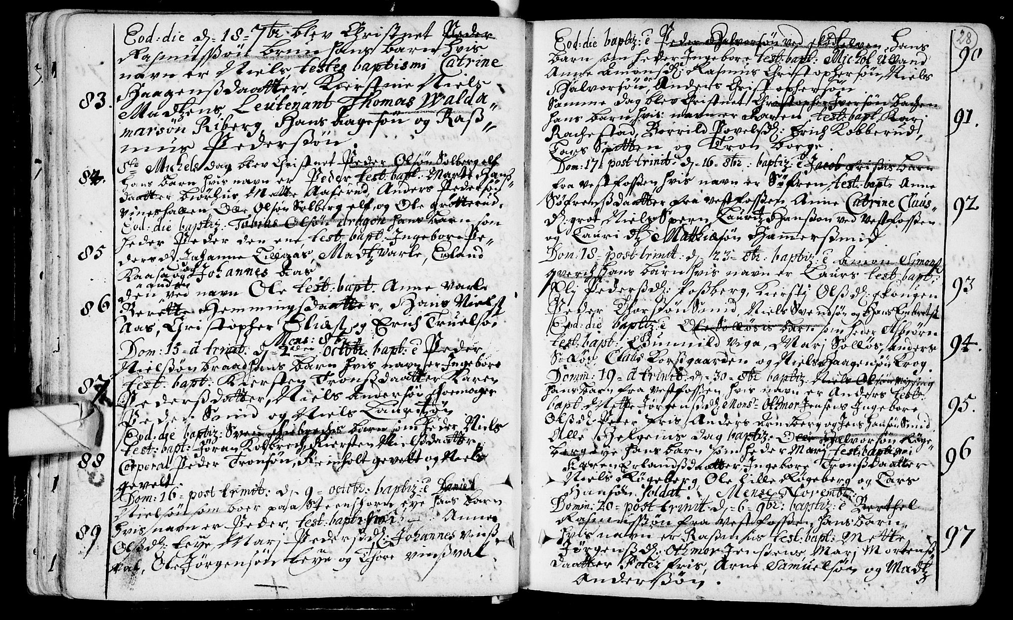 Eiker kirkebøker, AV/SAKO-A-4/F/Fa/L0002: Ministerialbok nr. I 2, 1705-1724, s. 28