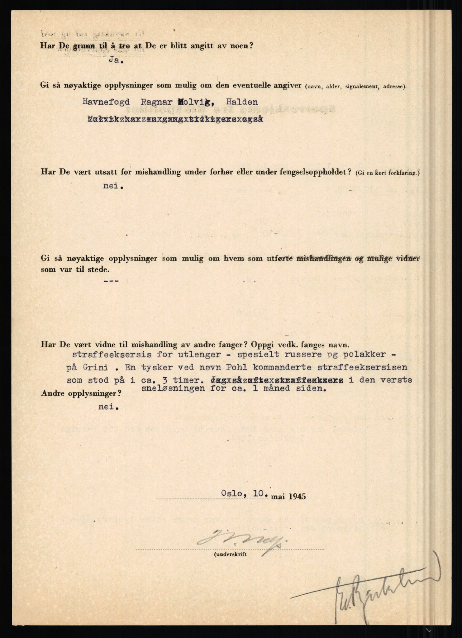 Rikspolitisjefen, AV/RA-S-1560/L/L0012: Mogensen, Øivind - Noraas, Lars, 1940-1945, s. 435