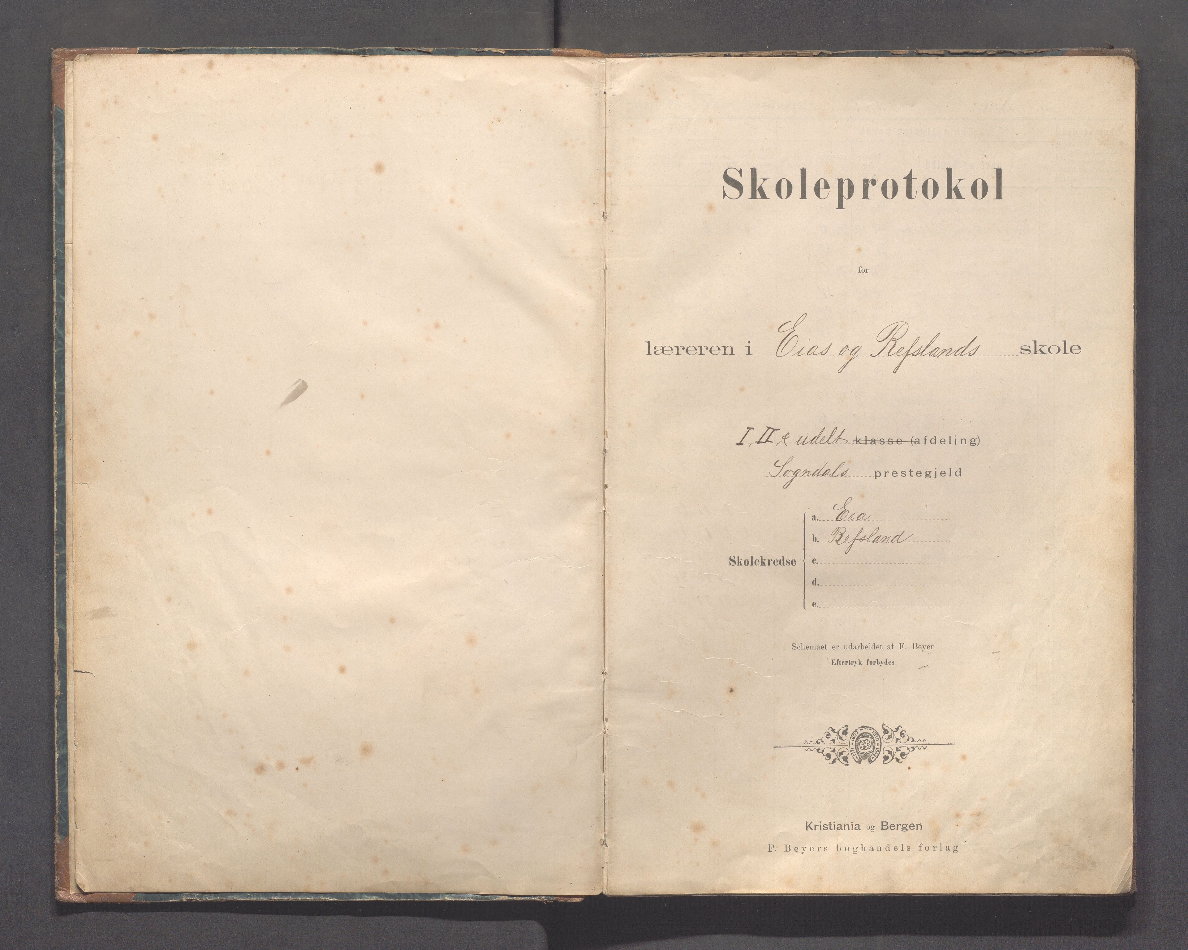 Sokndal kommune- Eia skole, IKAR/K-101148/H/L0001: Skoleprotokoll - Eia, Refsland, Tellnes, 1894-1919, s. 3