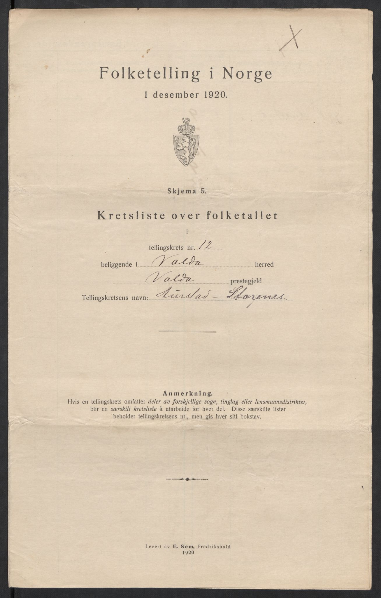 SAT, Folketelling 1920 for 1519 Volda herred, 1920, s. 39