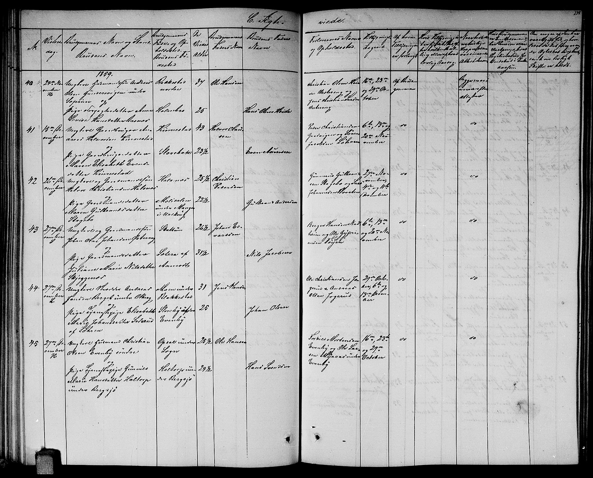 Høland prestekontor Kirkebøker, AV/SAO-A-10346a/G/Ga/L0004: Klokkerbok nr. I 4, 1854-1862, s. 278