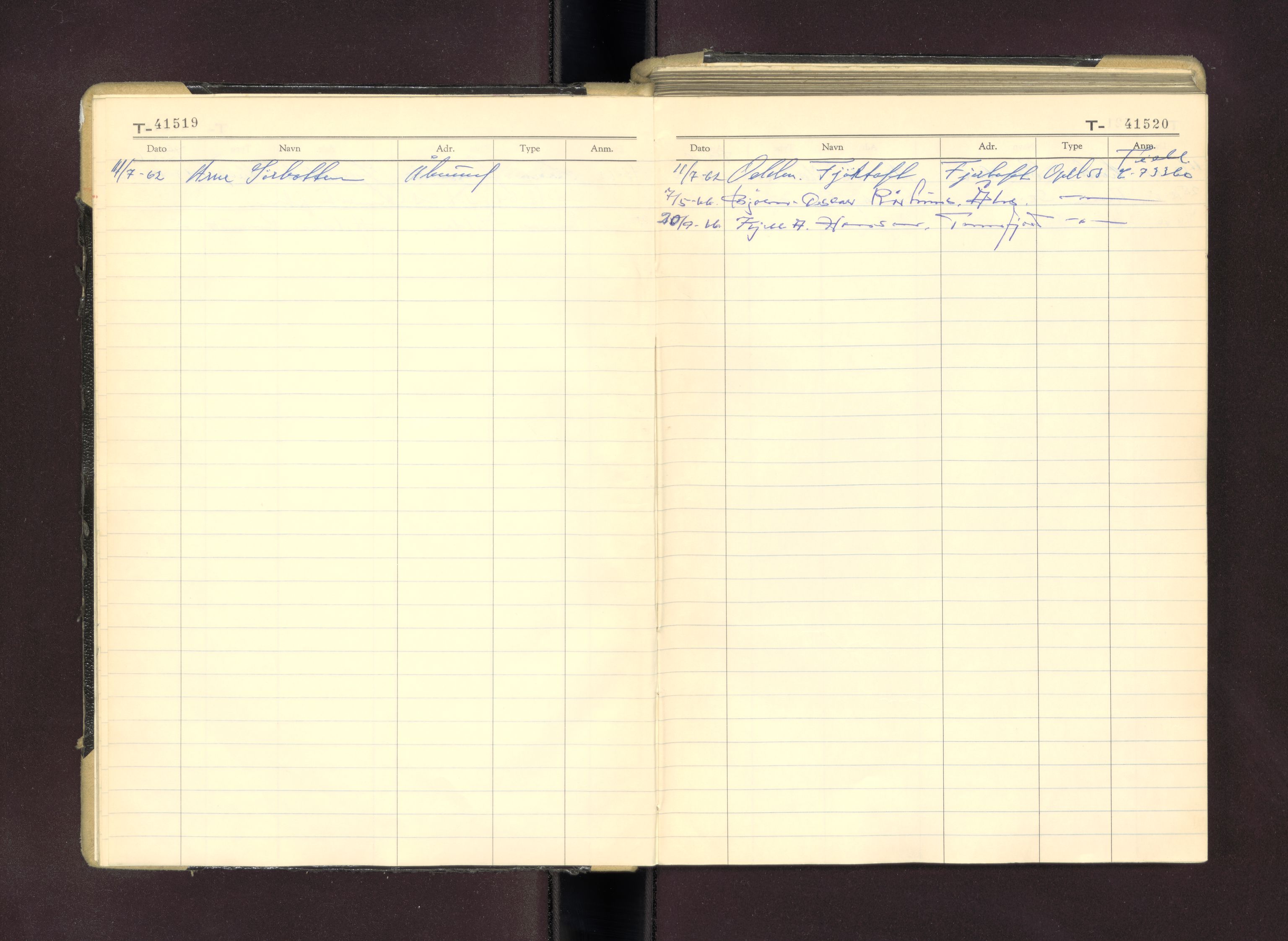 Møre og Romsdal vegkontor - Ålesund trafikkstasjon, AV/SAT-A-4099/F/Fc/L0036: Bilregister; T 41500 - T 41999, 1960-1970