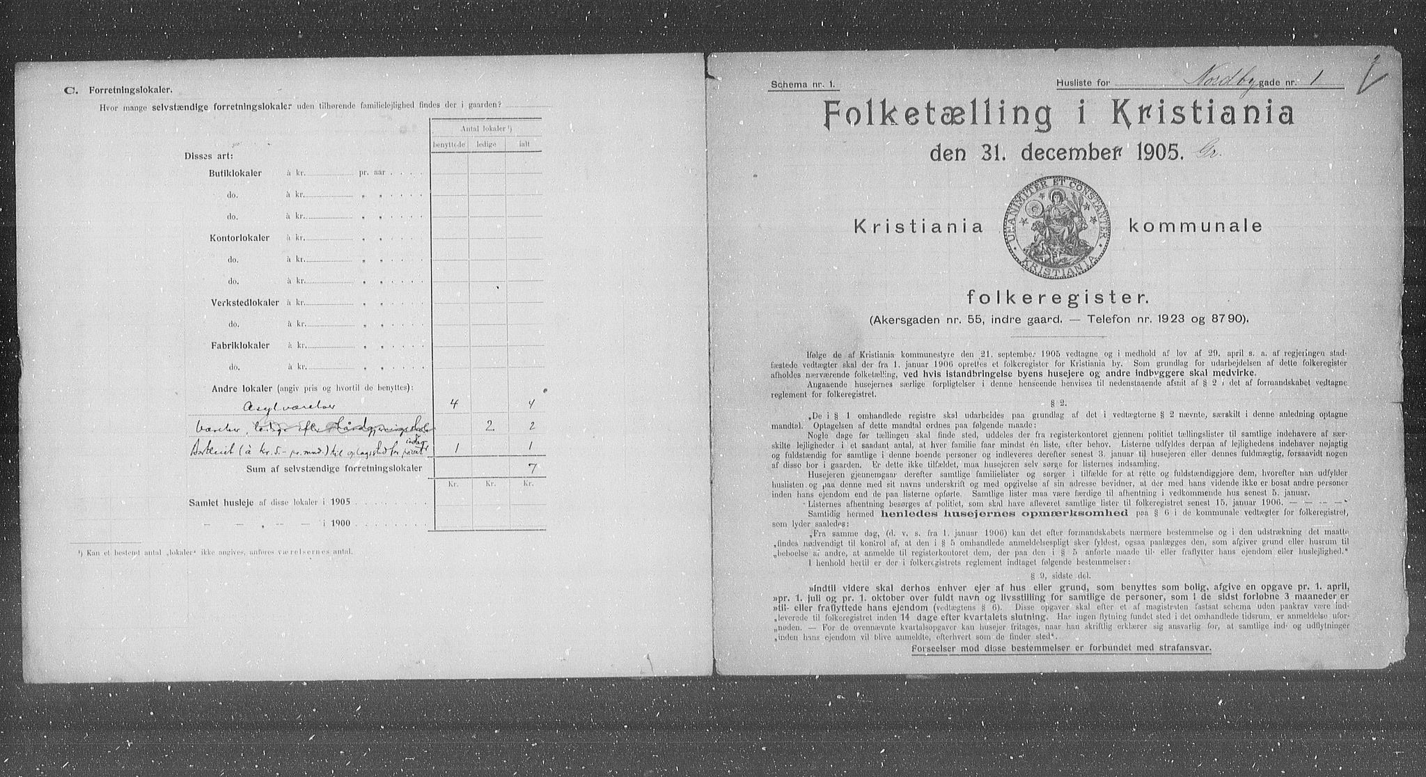 OBA, Kommunal folketelling 31.12.1905 for Kristiania kjøpstad, 1905, s. 37738