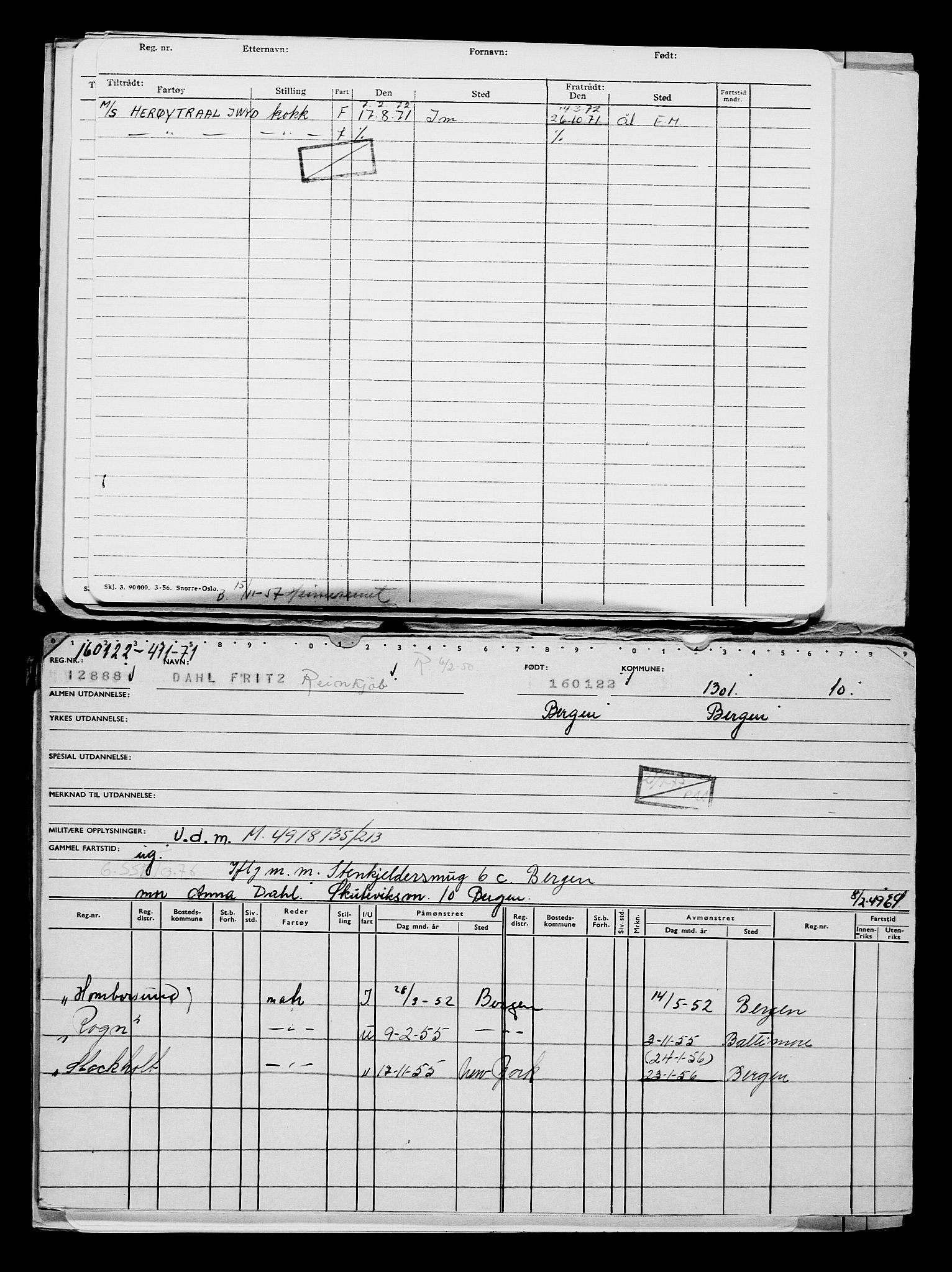 Direktoratet for sjømenn, AV/RA-S-3545/G/Gb/L0202: Hovedkort, 1922, s. 42