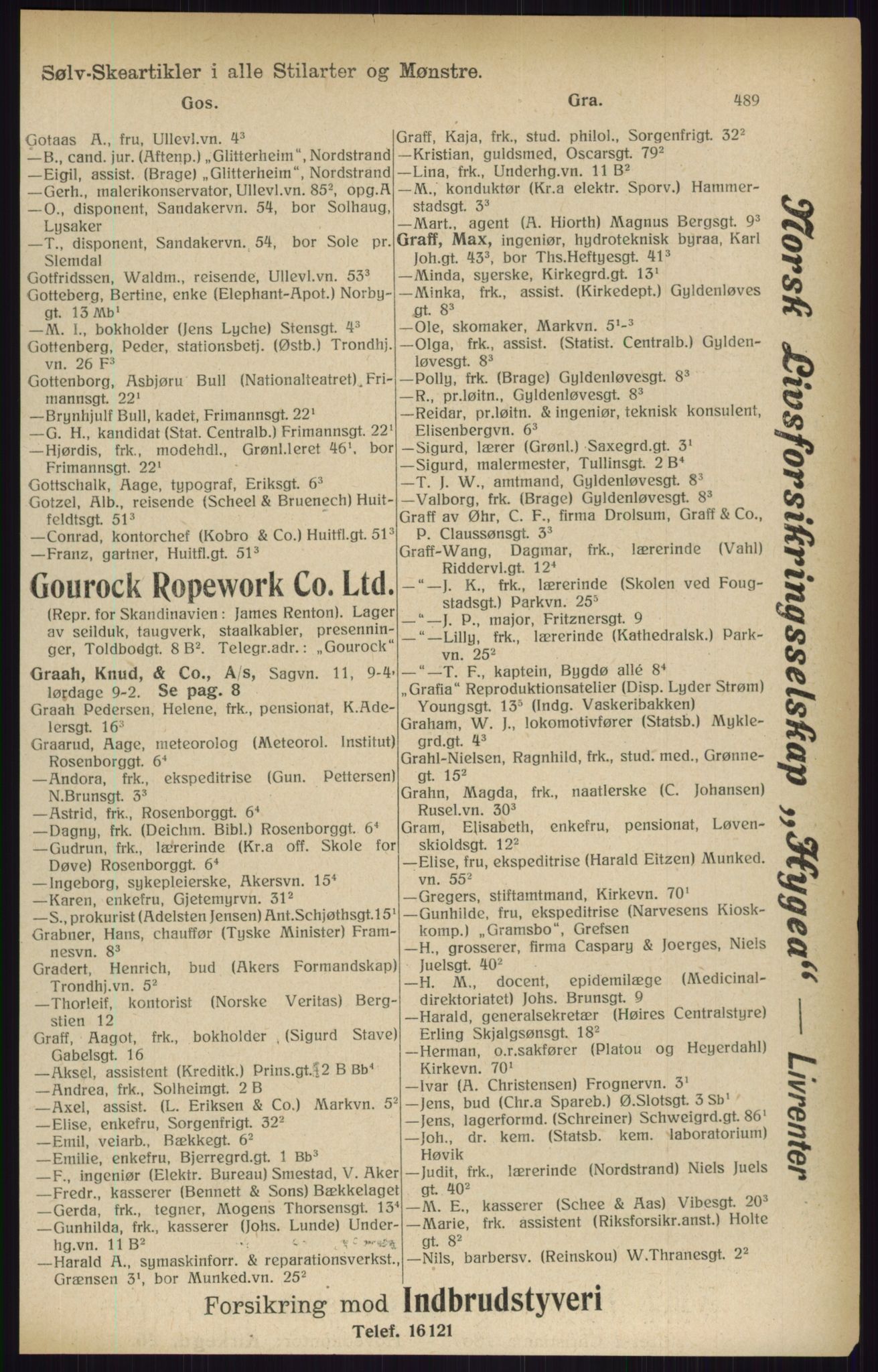 Kristiania/Oslo adressebok, PUBL/-, 1916, s. 489