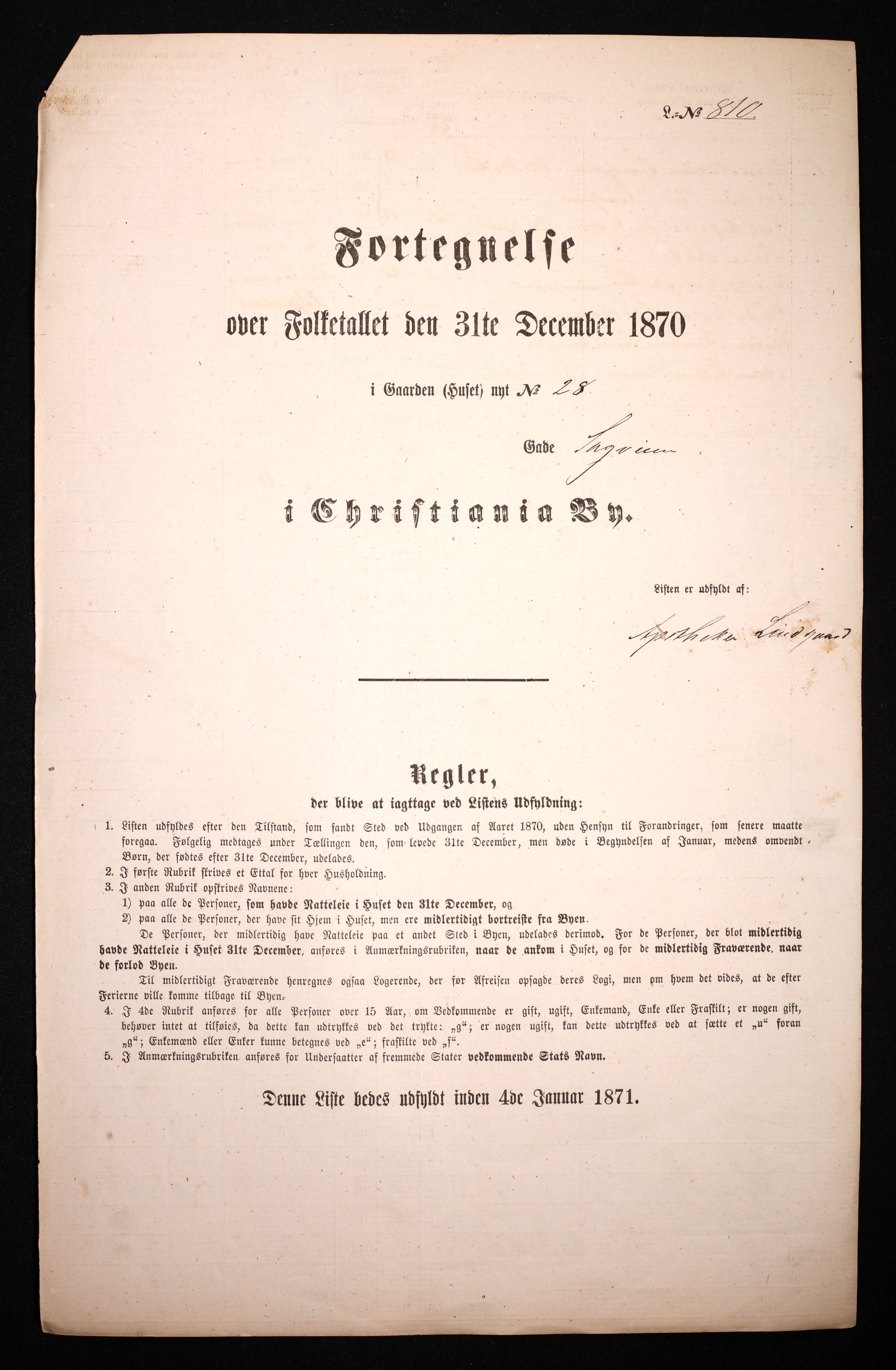 RA, Folketelling 1870 for 0301 Kristiania kjøpstad, 1870, s. 3176