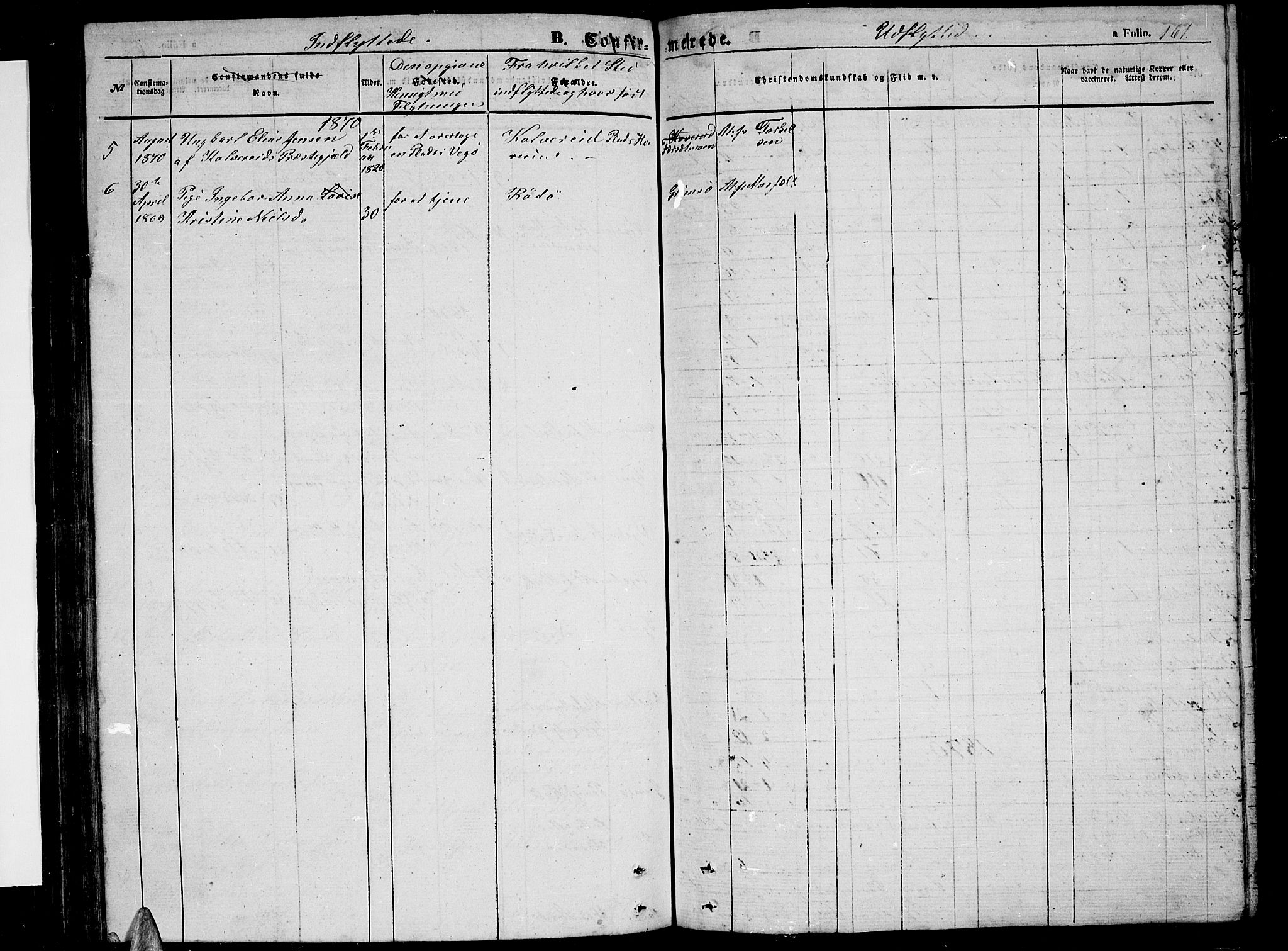 Ministerialprotokoller, klokkerbøker og fødselsregistre - Nordland, AV/SAT-A-1459/816/L0251: Klokkerbok nr. 816C01, 1852-1870, s. 161