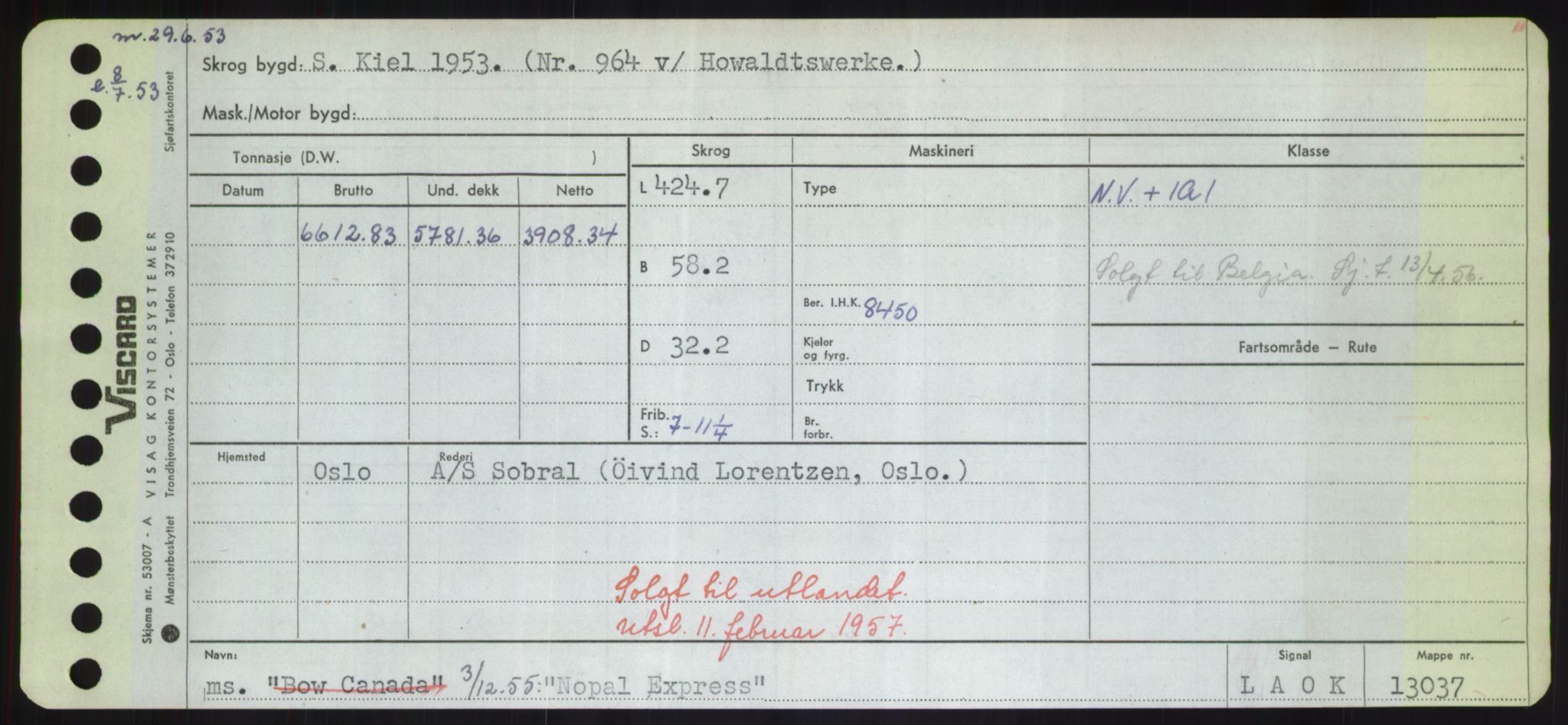 Sjøfartsdirektoratet med forløpere, Skipsmålingen, RA/S-1627/H/Hd/L0026: Fartøy, N-Norhol, s. 281