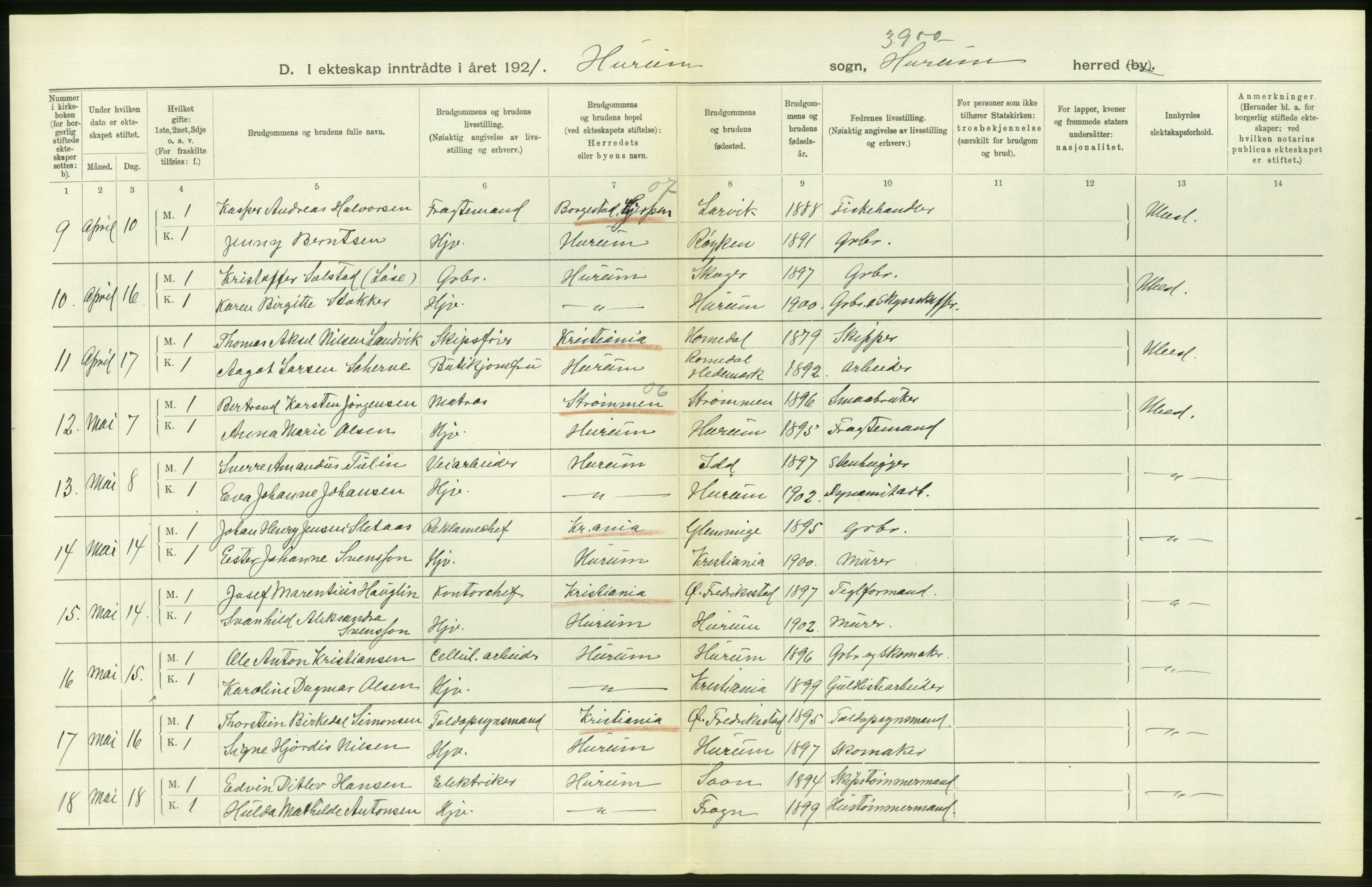 Statistisk sentralbyrå, Sosiodemografiske emner, Befolkning, AV/RA-S-2228/D/Df/Dfc/Dfca/L0019: Buskerud fylke: Levendefødte menn og kvinner, samt gifte, dødfødte. Byer og bygder., 1921, s. 276