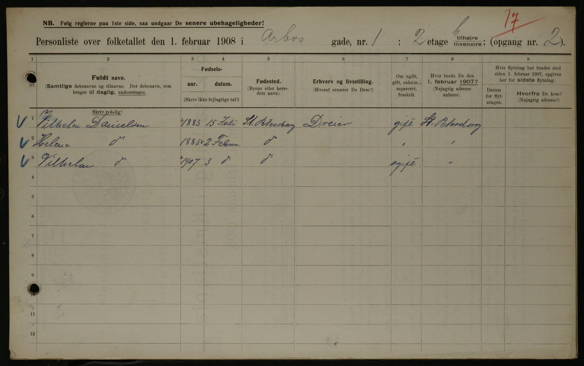 OBA, Kommunal folketelling 1.2.1908 for Kristiania kjøpstad, 1908, s. 1930