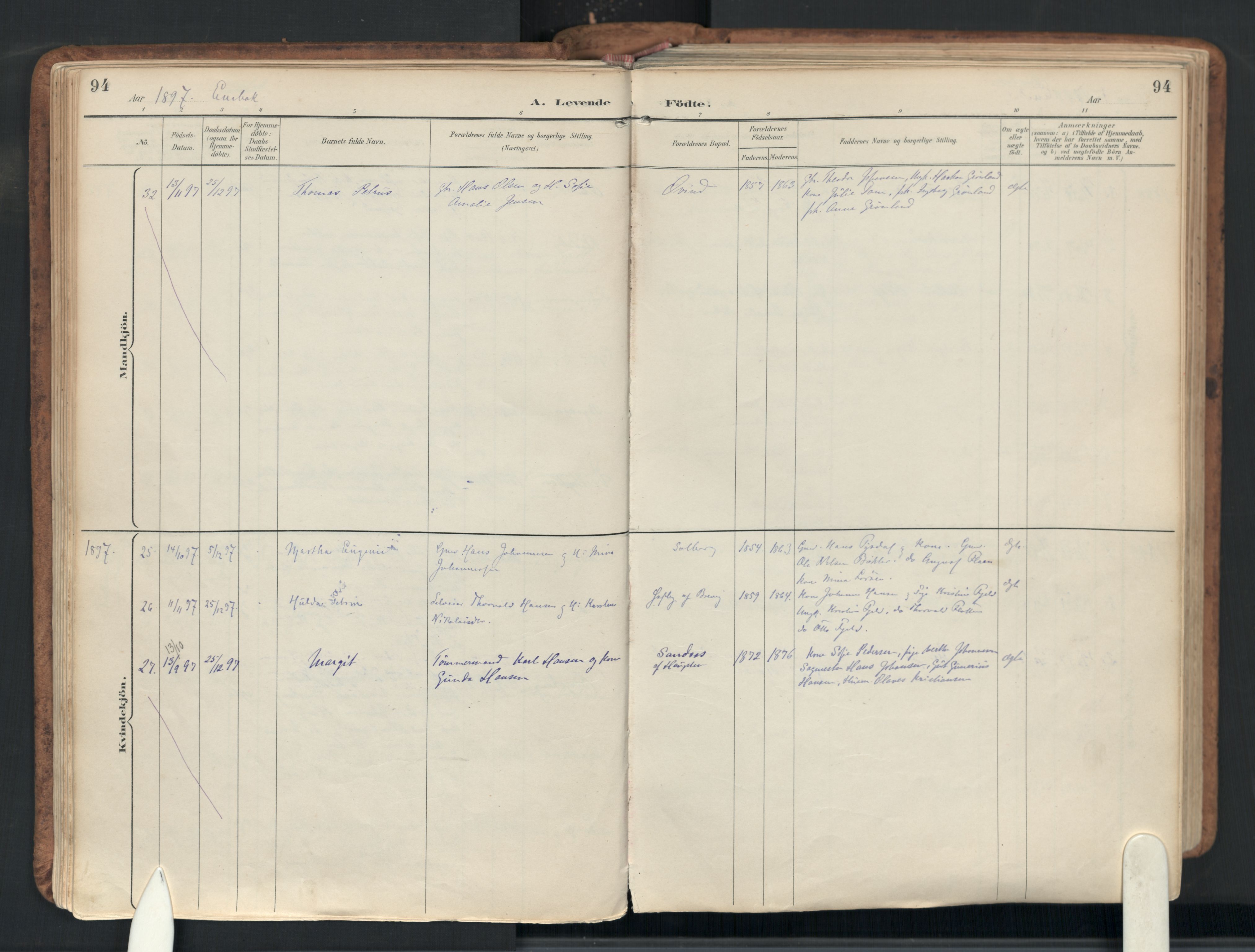 Enebakk prestekontor Kirkebøker, AV/SAO-A-10171c/F/Fb/L0002: Ministerialbok nr. II 2, 1891-1959, s. 94