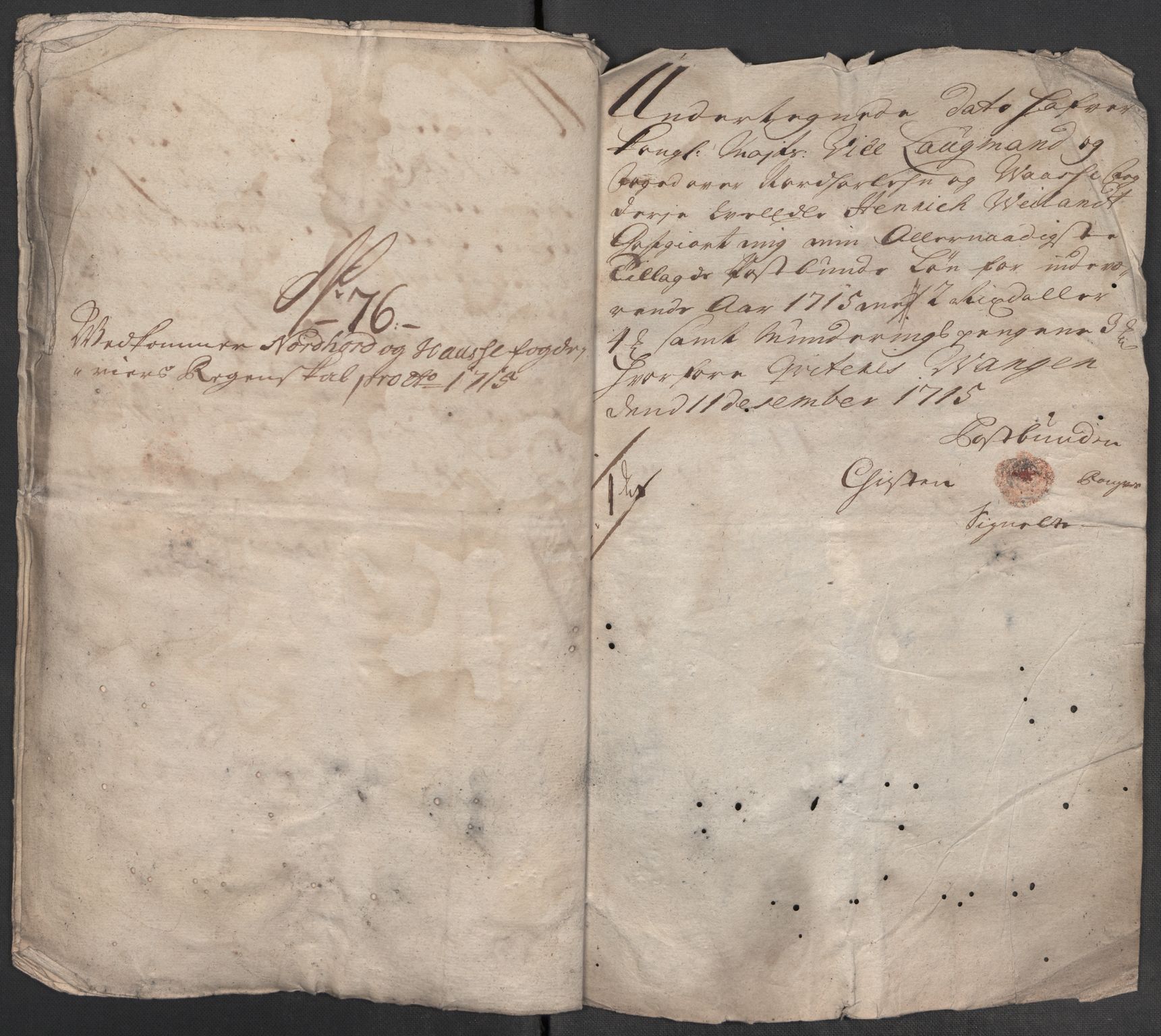 Rentekammeret inntil 1814, Reviderte regnskaper, Fogderegnskap, RA/EA-4092/R51/L3198: Fogderegnskap Nordhordland og Voss, 1715, s. 333