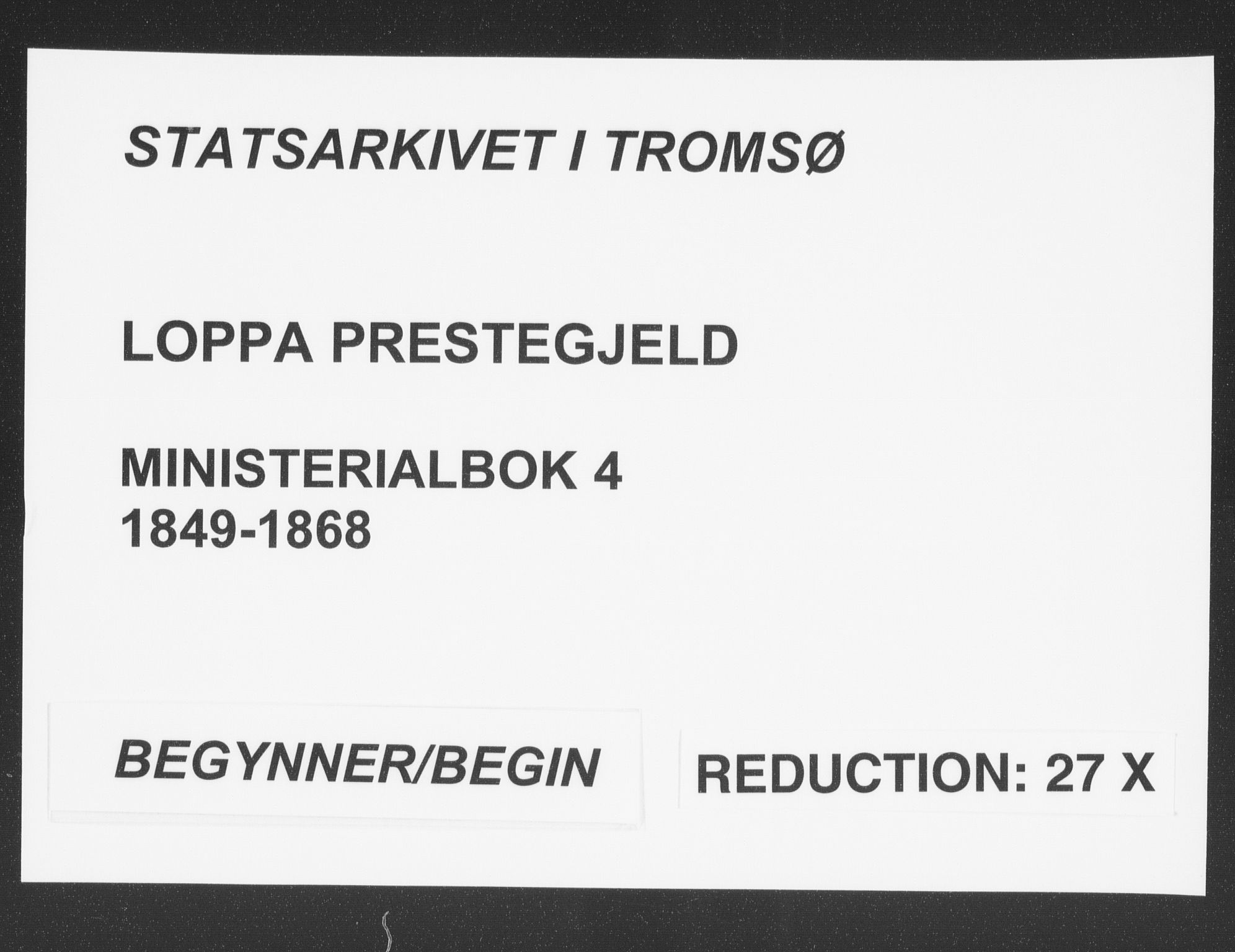 Loppa sokneprestkontor, AV/SATØ-S-1339/H/Ha/L0004kirke: Ministerialbok nr. 4, 1849-1868