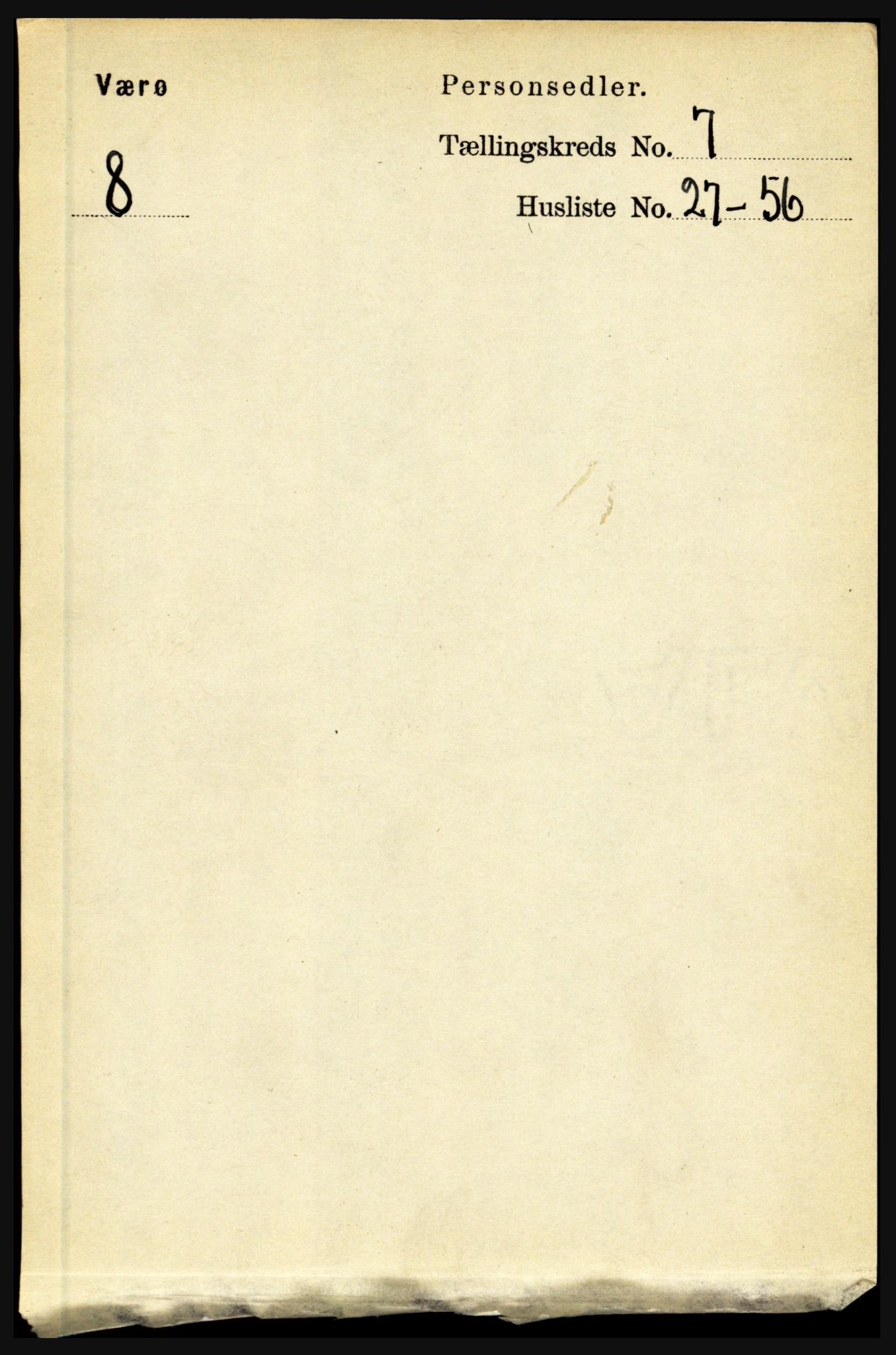 RA, Folketelling 1891 for 1857 Værøy herred, 1891, s. 928