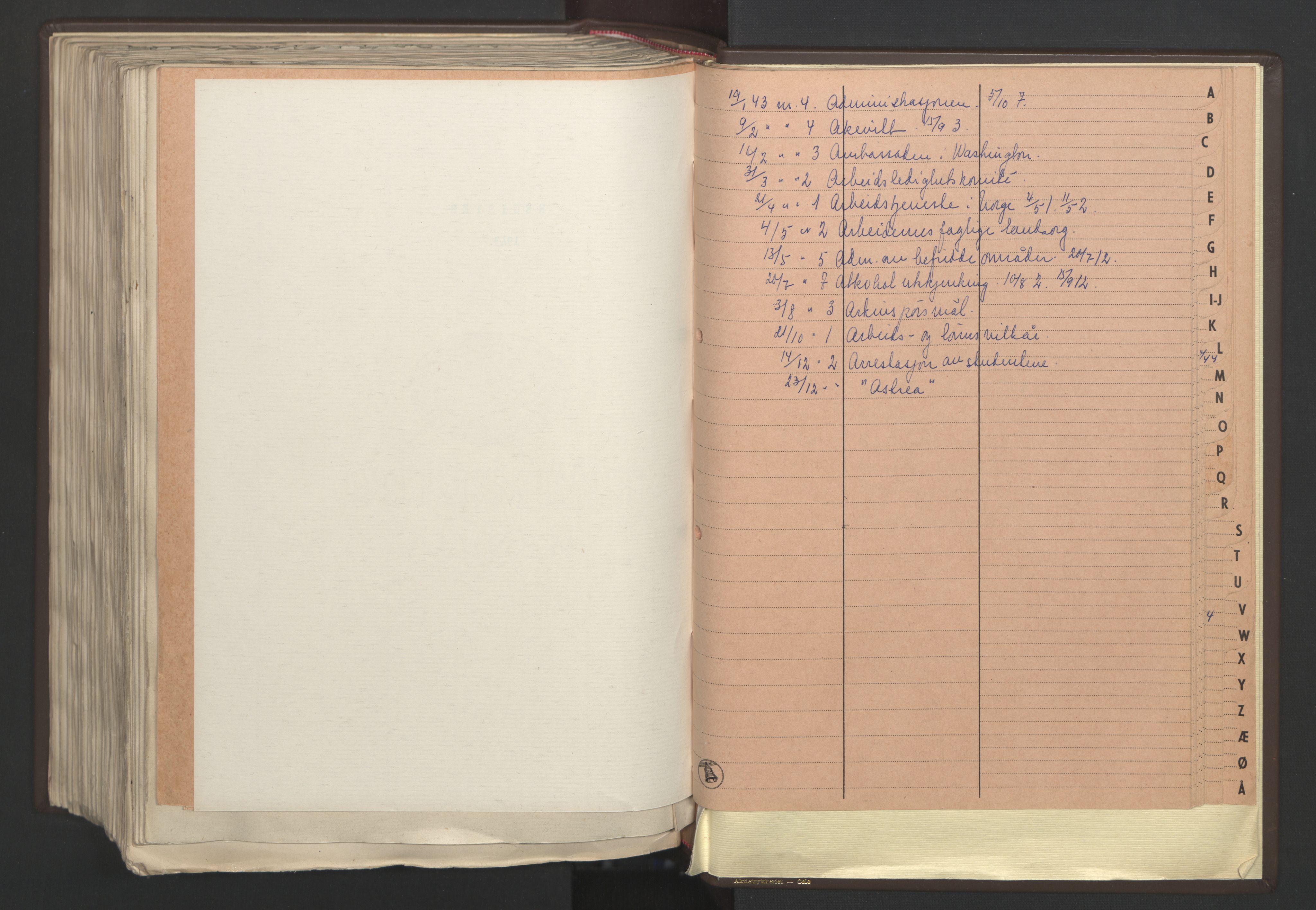 Statsministerens kontor, AV/RA-S-1005/A/Aa/L0002: Referat fra regjeringskonferanser, 1942-1943